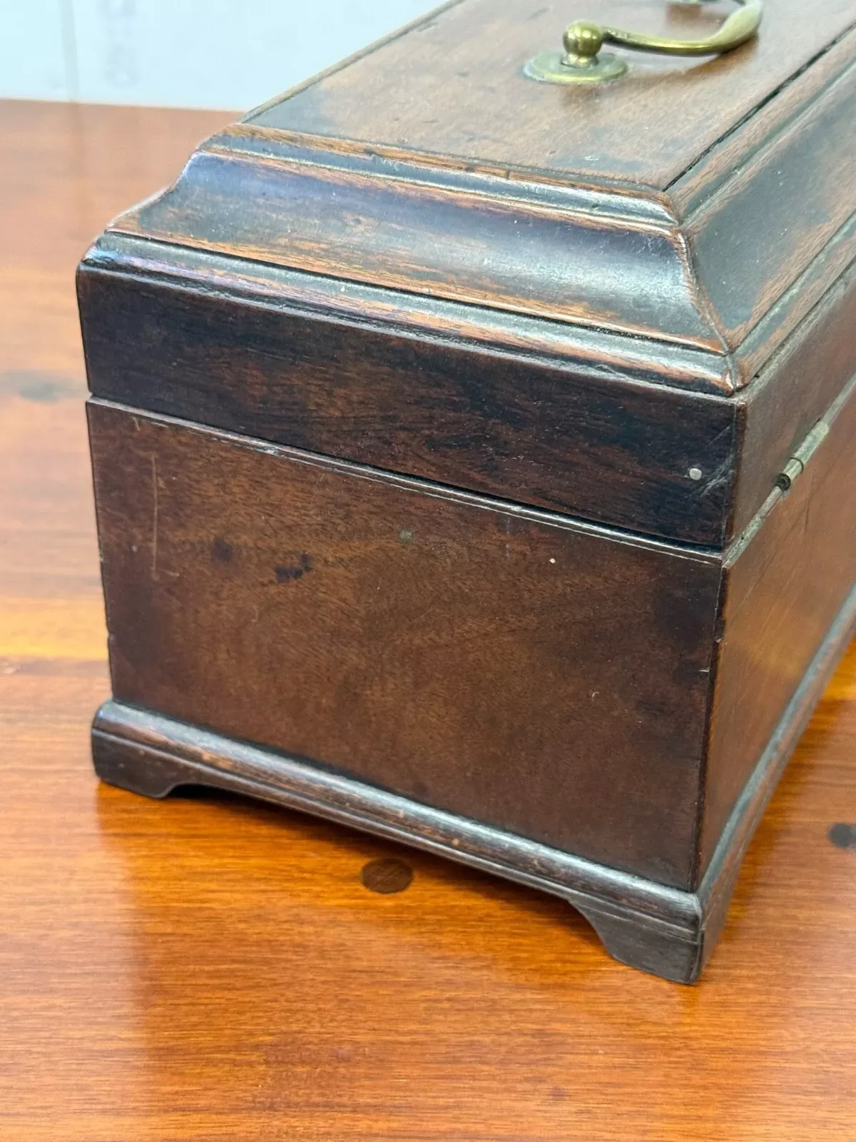 English Georgian Period Mahogany Tea Caddy thumbnail 2