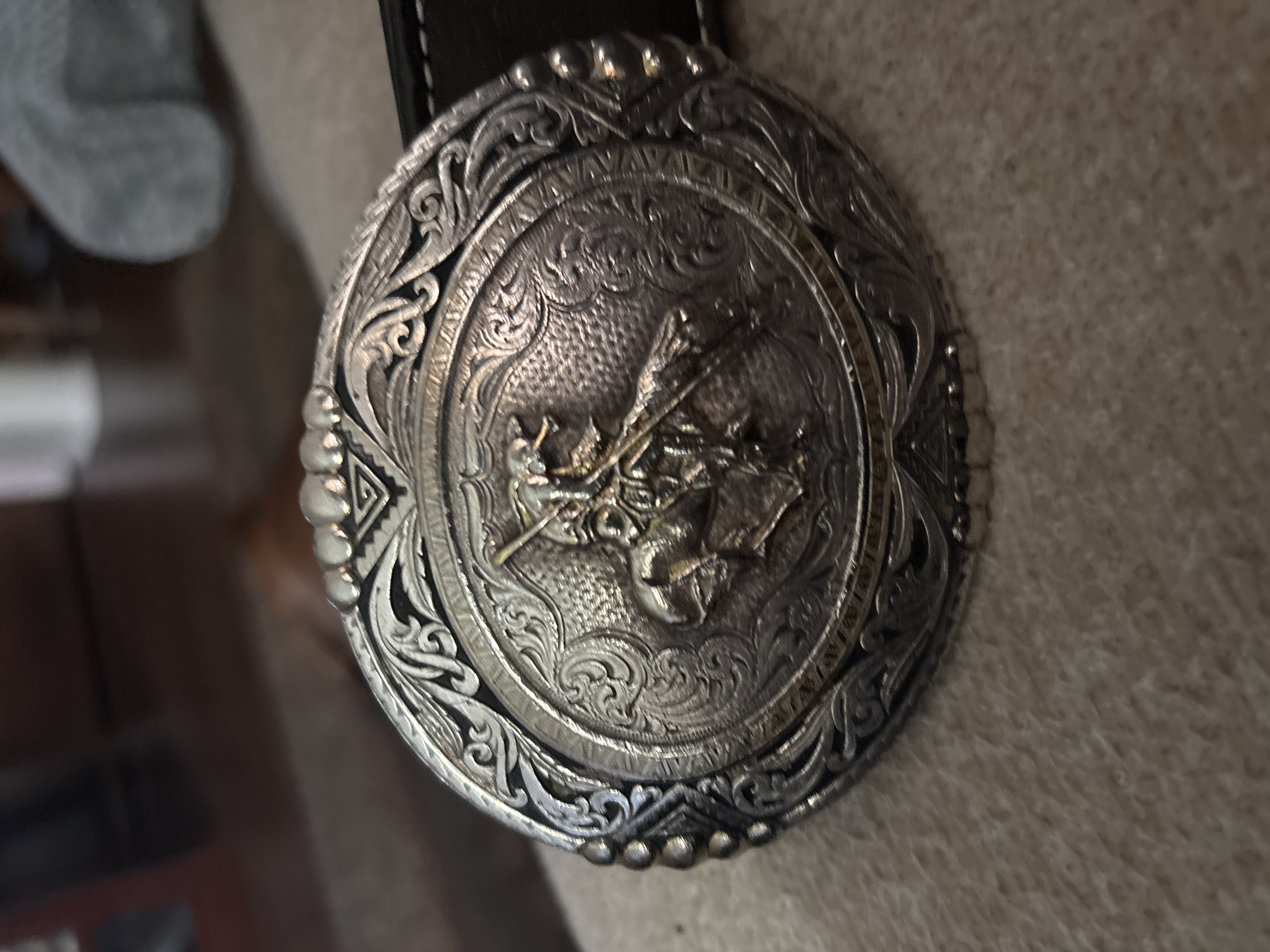 Western Style 'End of the Trail' Belt Buckle
