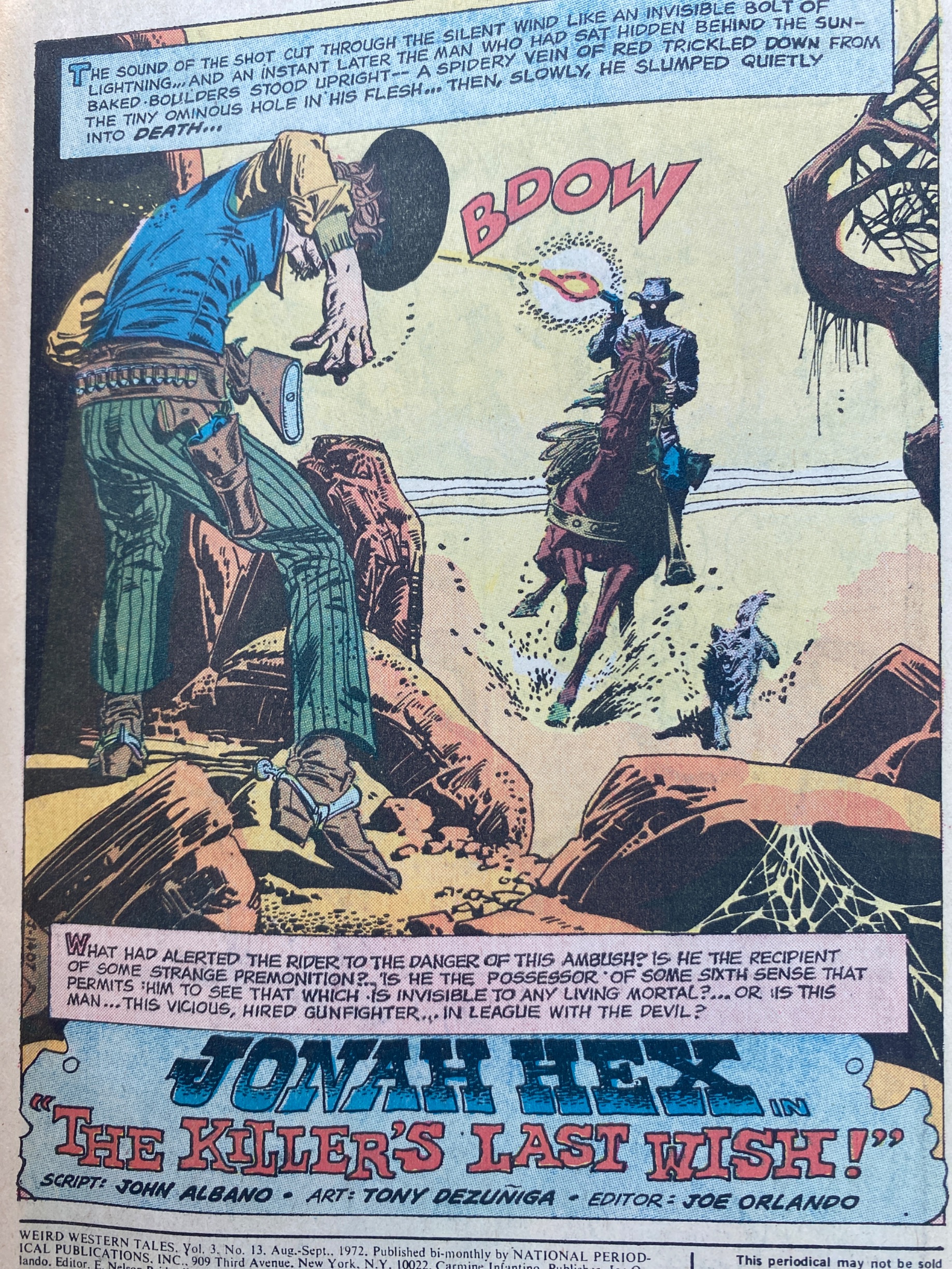 Bronze Age DC Weird Western Tales No. 13 Comic Book thumbnail 4