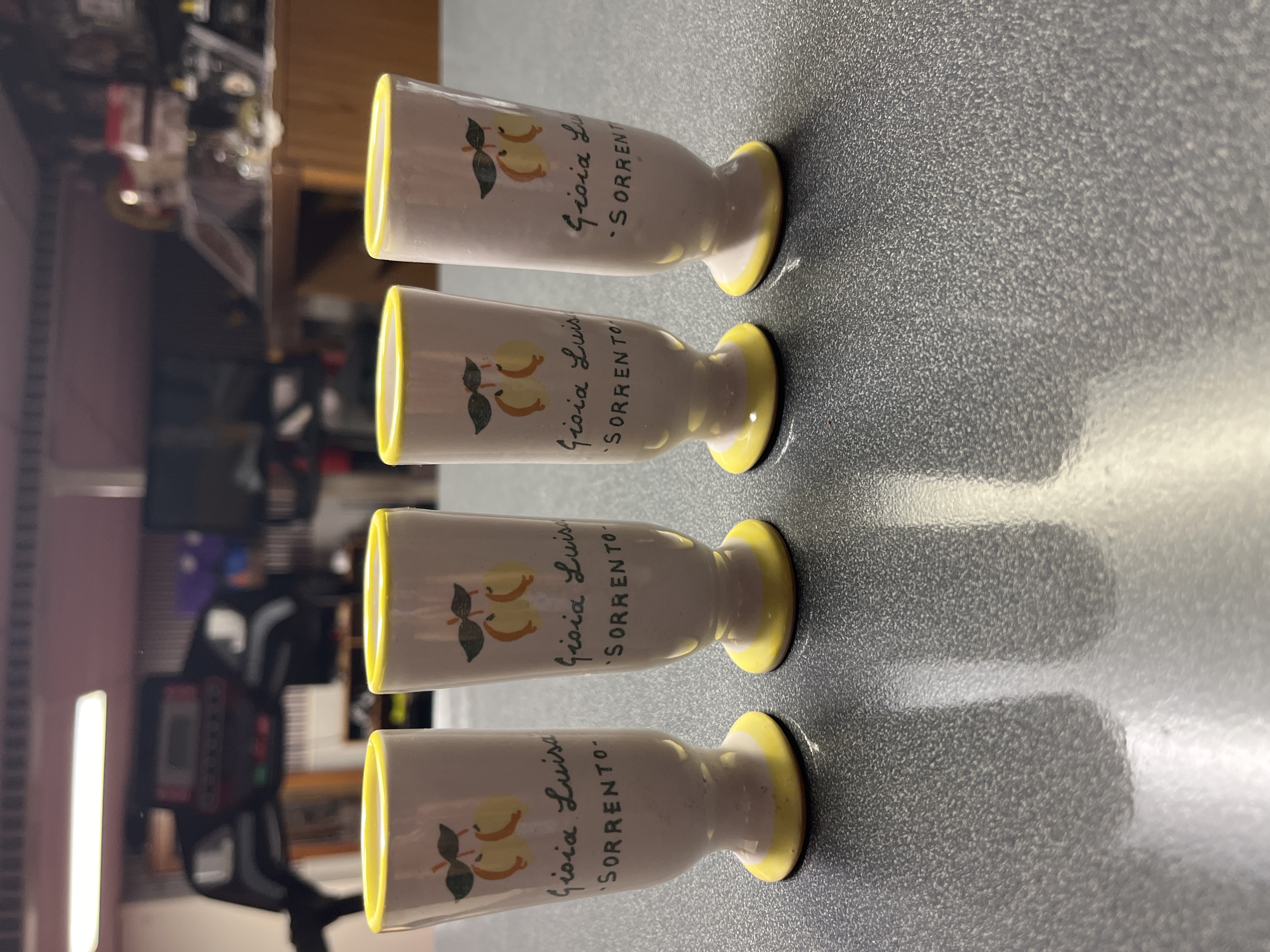 Italian Sorrento Lemon Ceramic Shot Glasses
