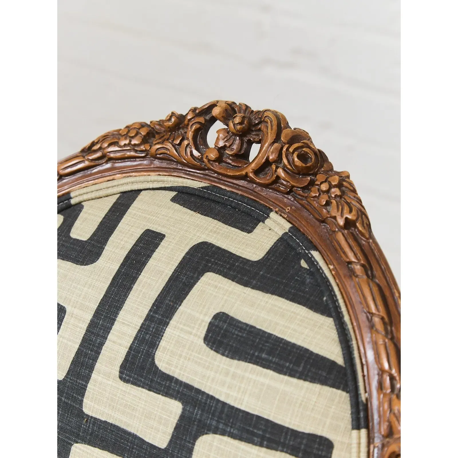 French Louis XV Style Walnut Bergere Armchair thumbnail 3