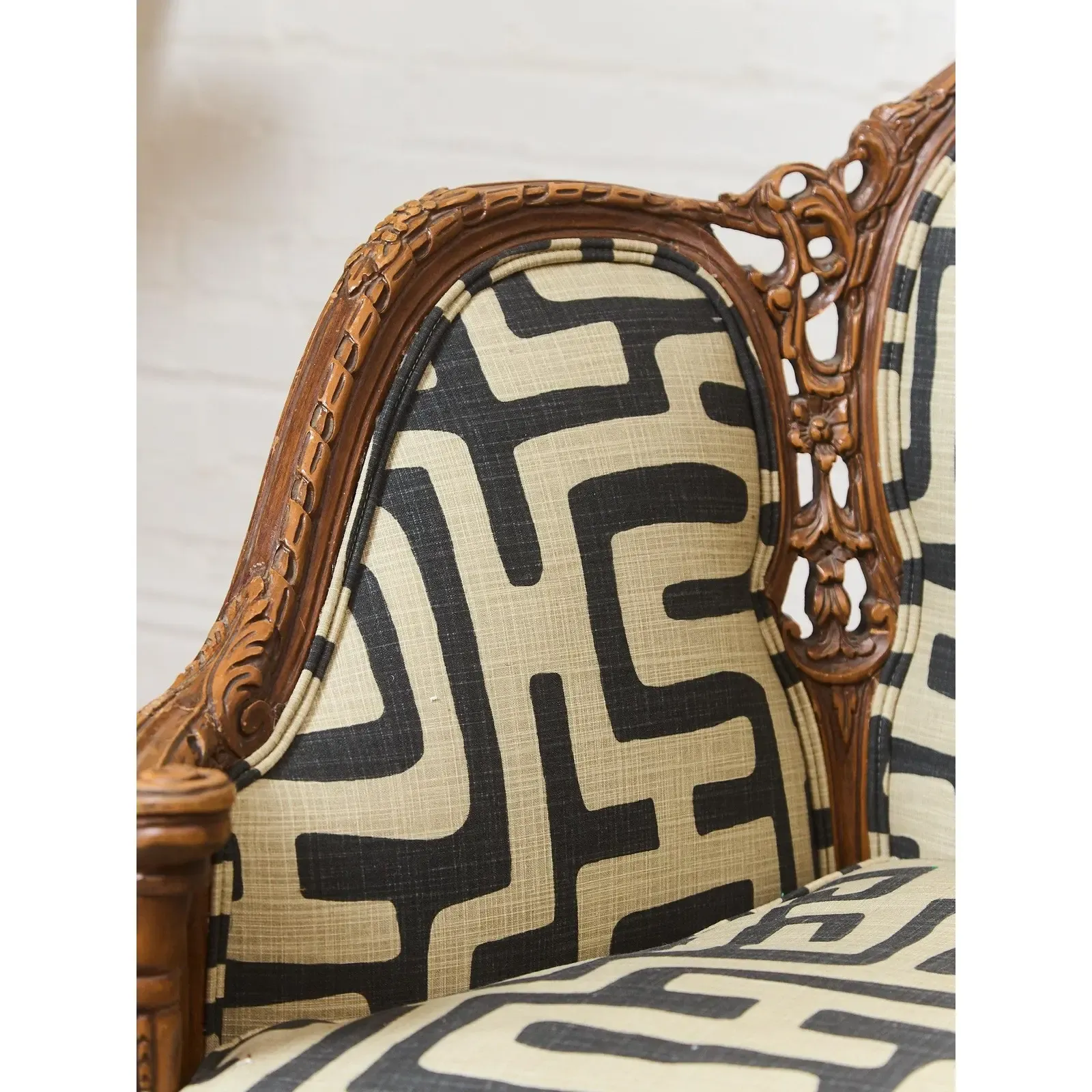 French Louis XV Style Walnut Bergere Armchair thumbnail 10