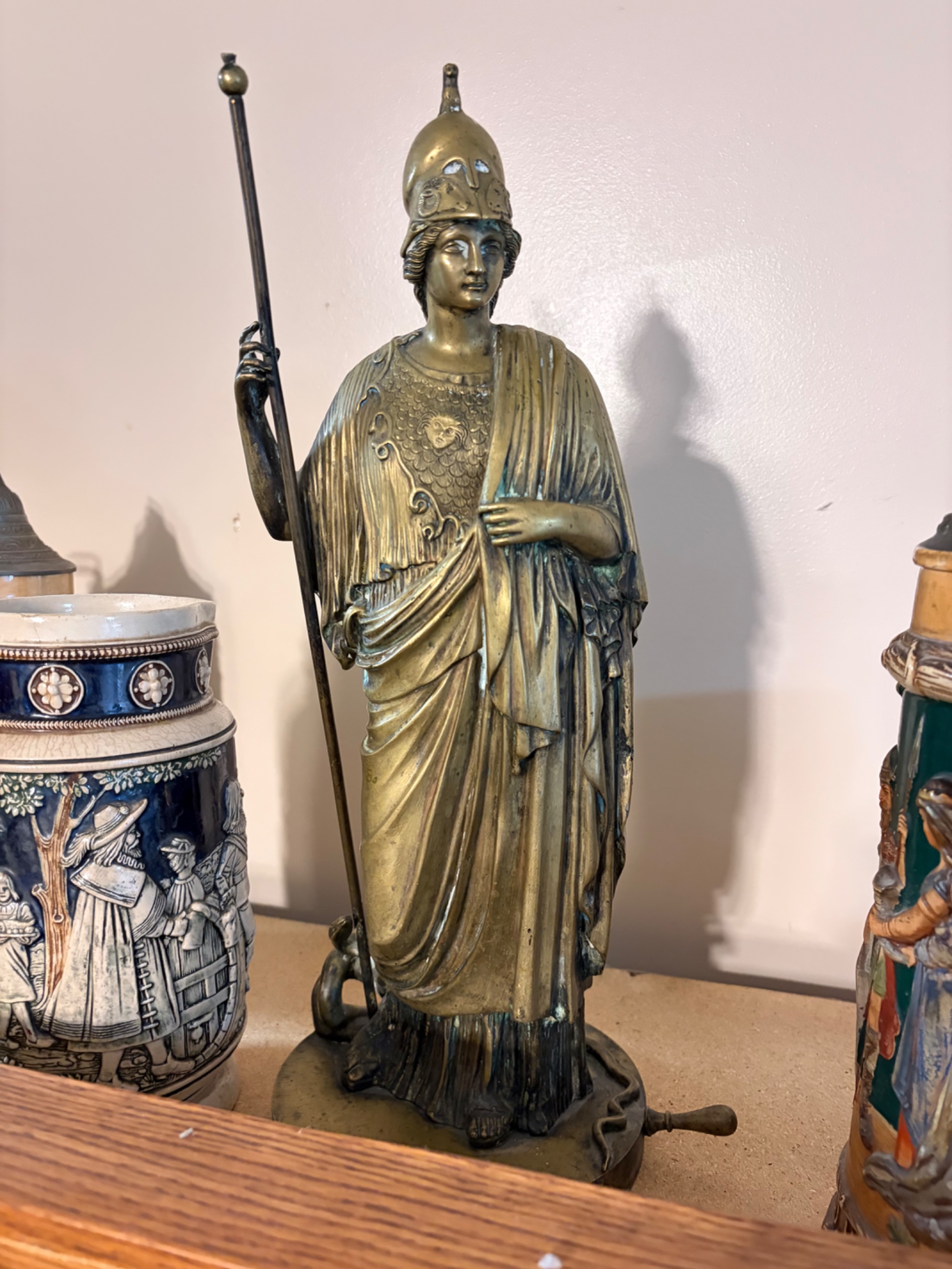 Classical Revival Bronze Figure of Athena