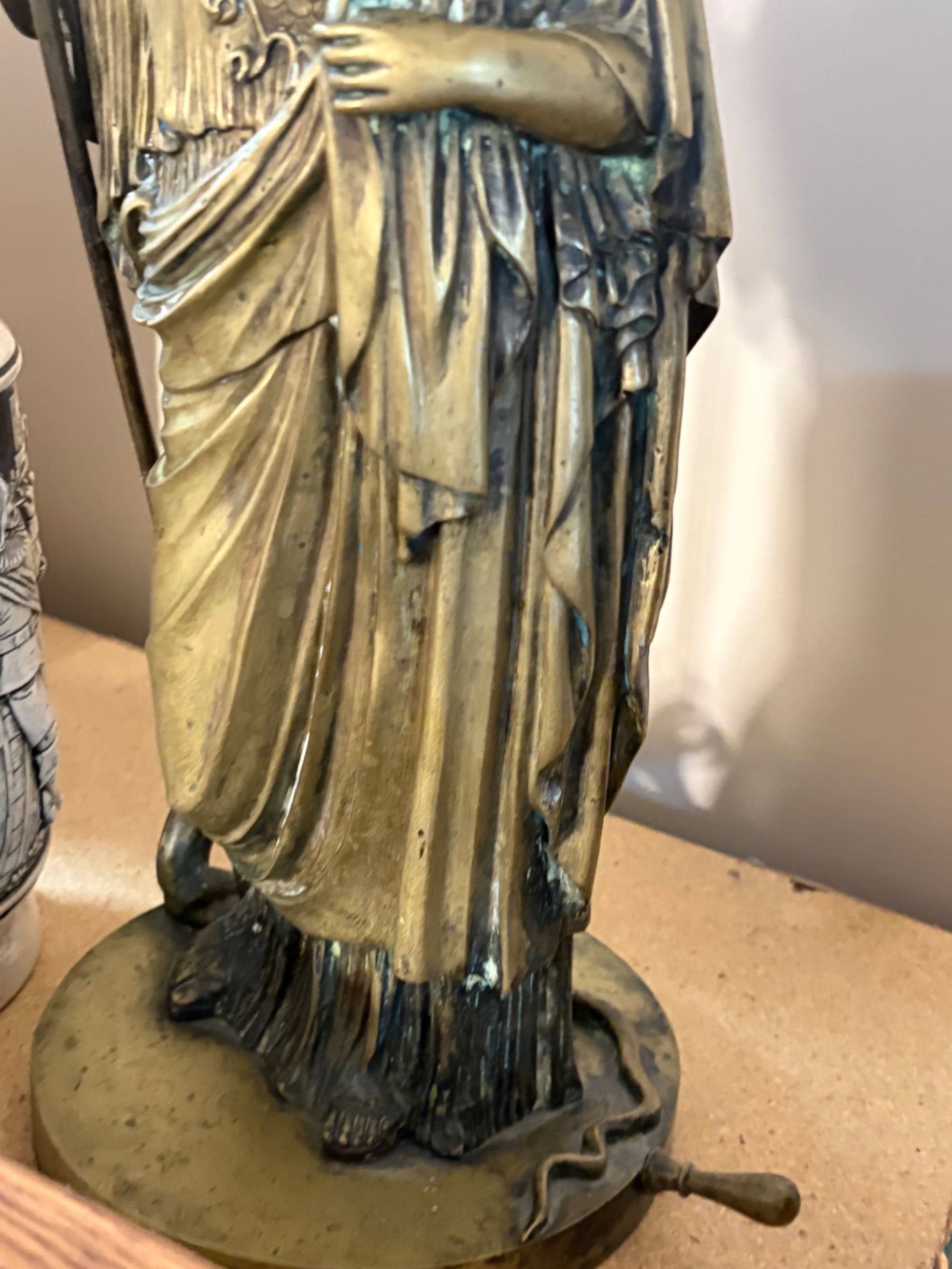 Classical Revival Bronze Figure of Athena thumbnail 3