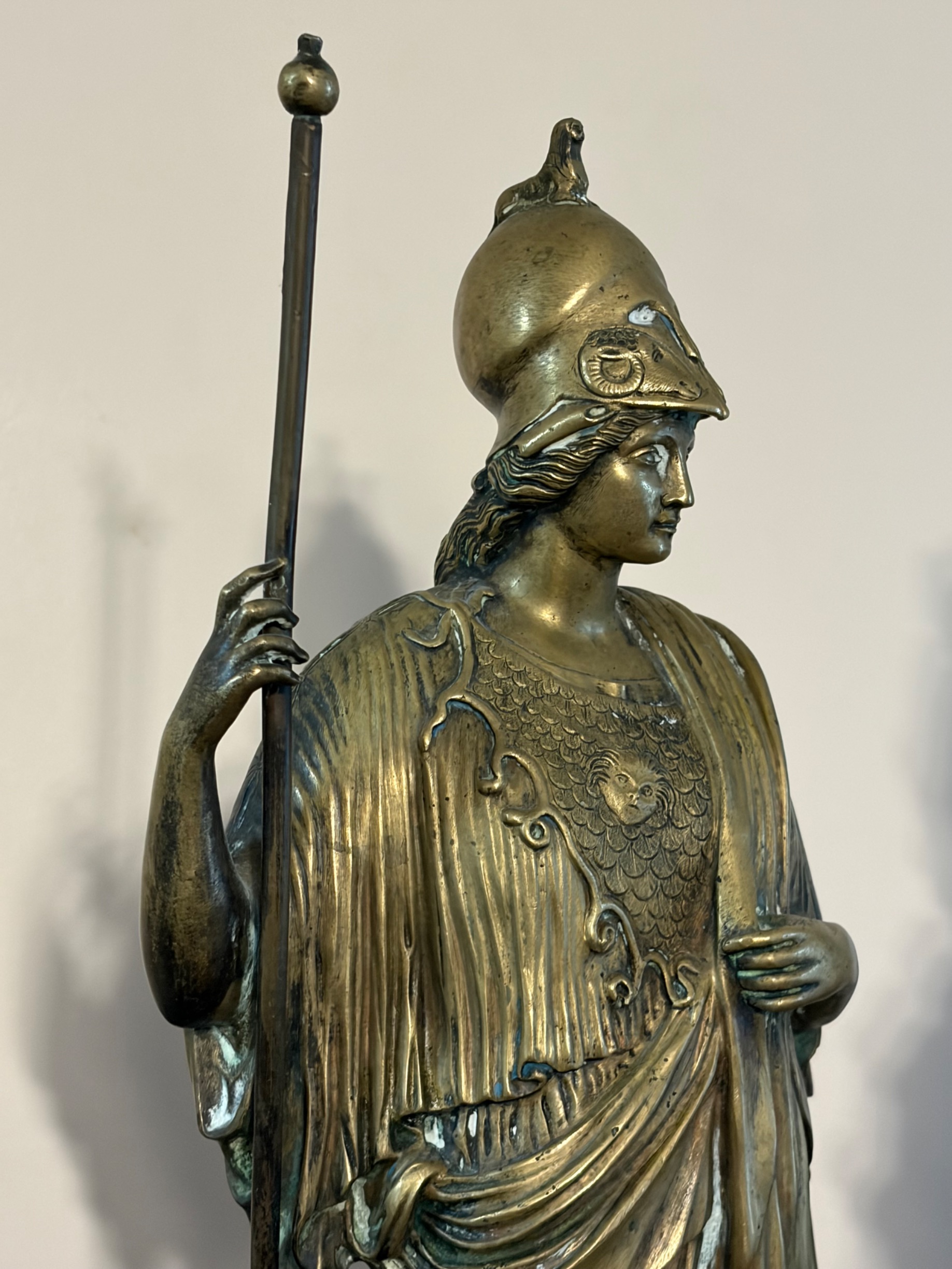 Classical Revival Bronze Figure of Athena thumbnail 4