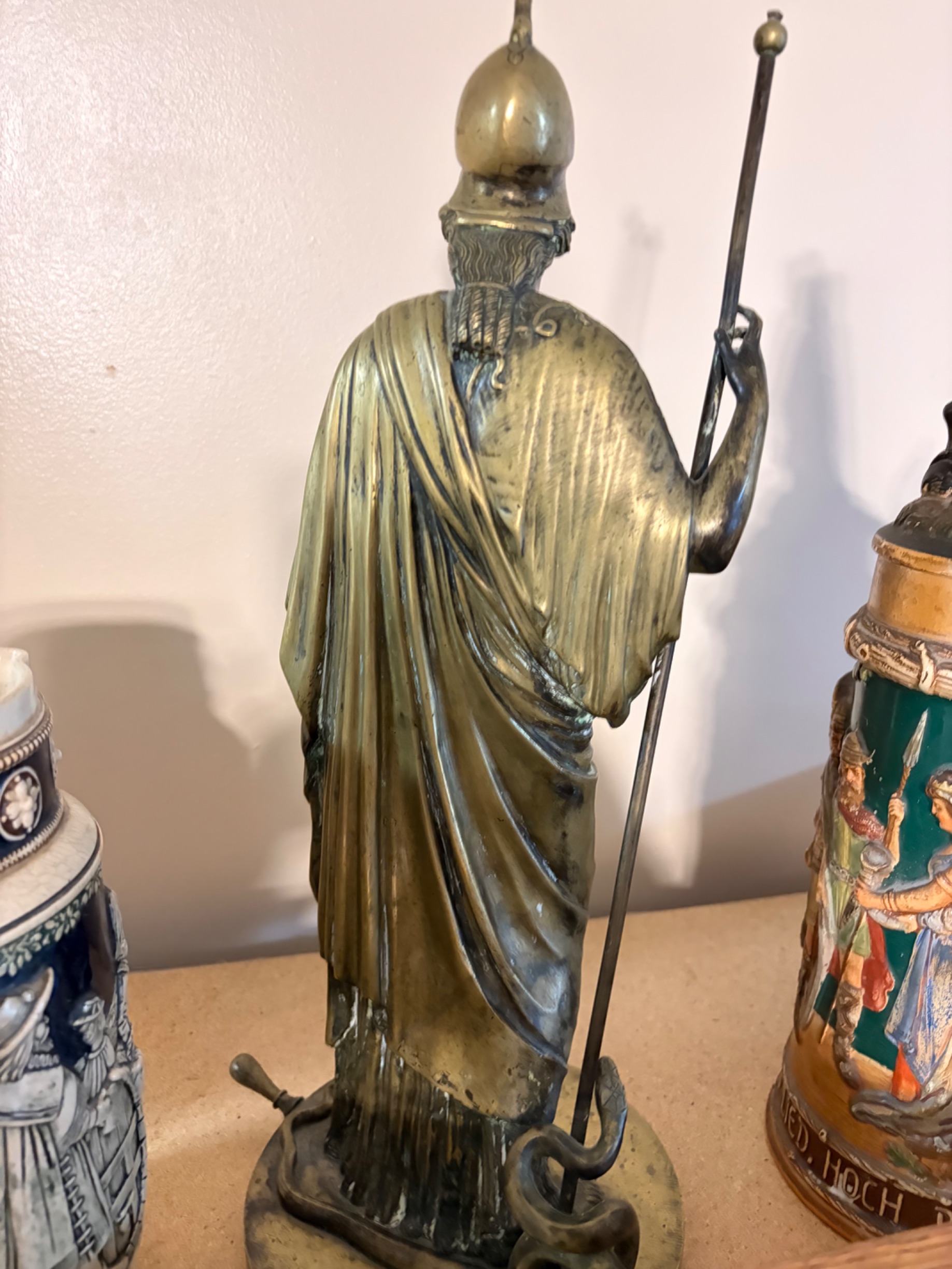 Classical Revival Bronze Figure of Athena thumbnail 6