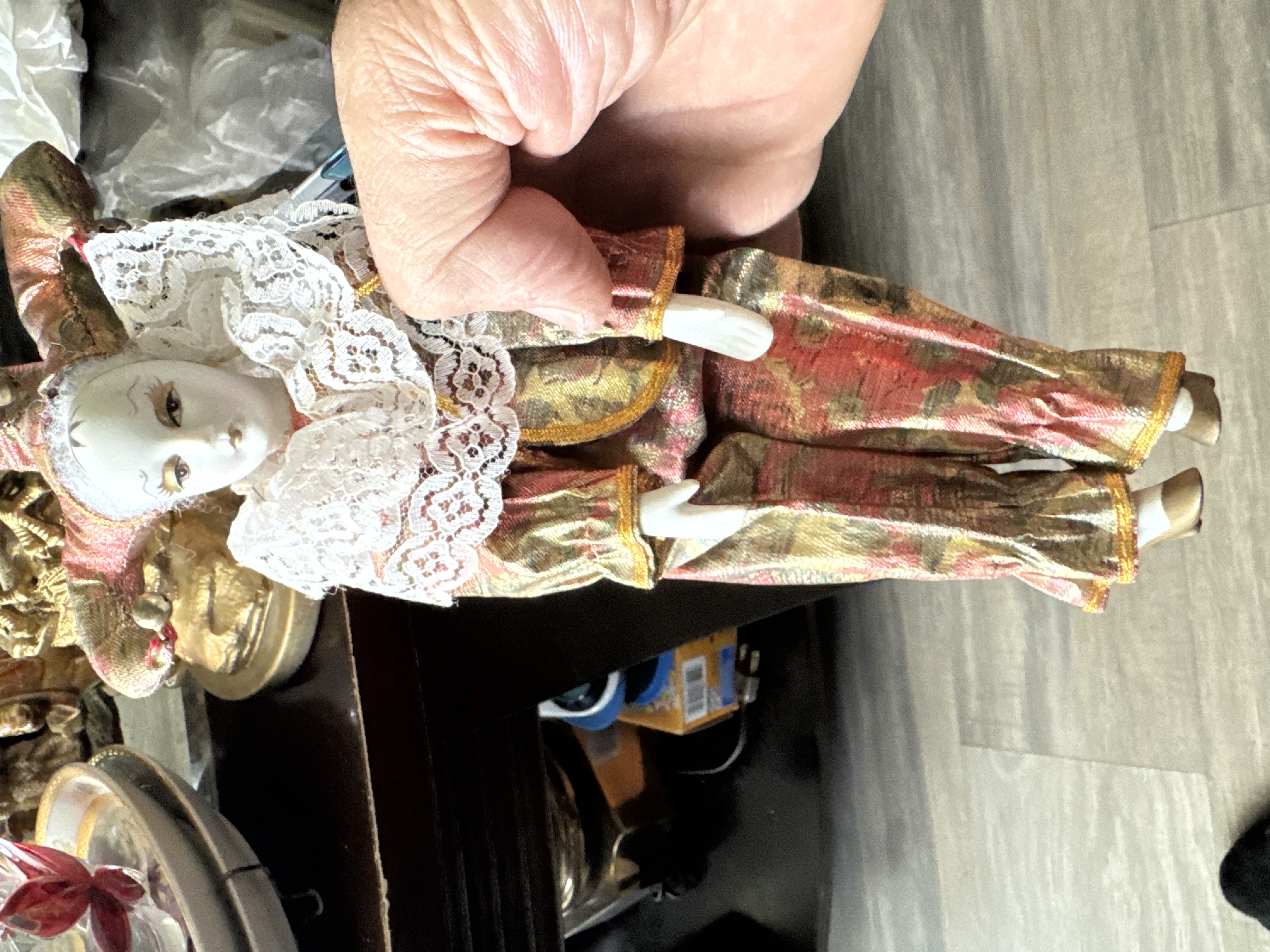 Porcelain Harlequin Doll