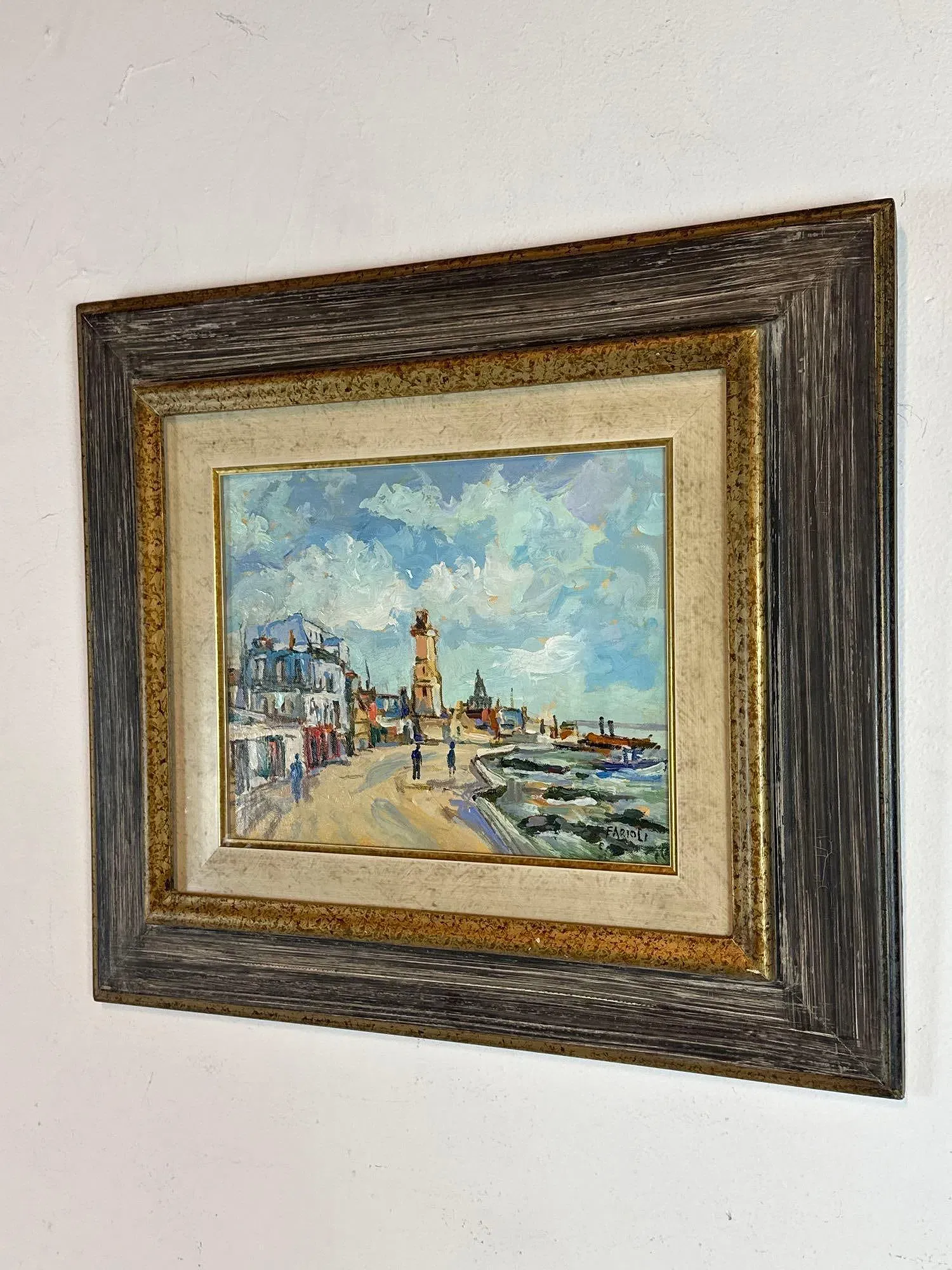 Impressionist Style Coastal Landscape Painting by Carlo Farioli thumbnail 4