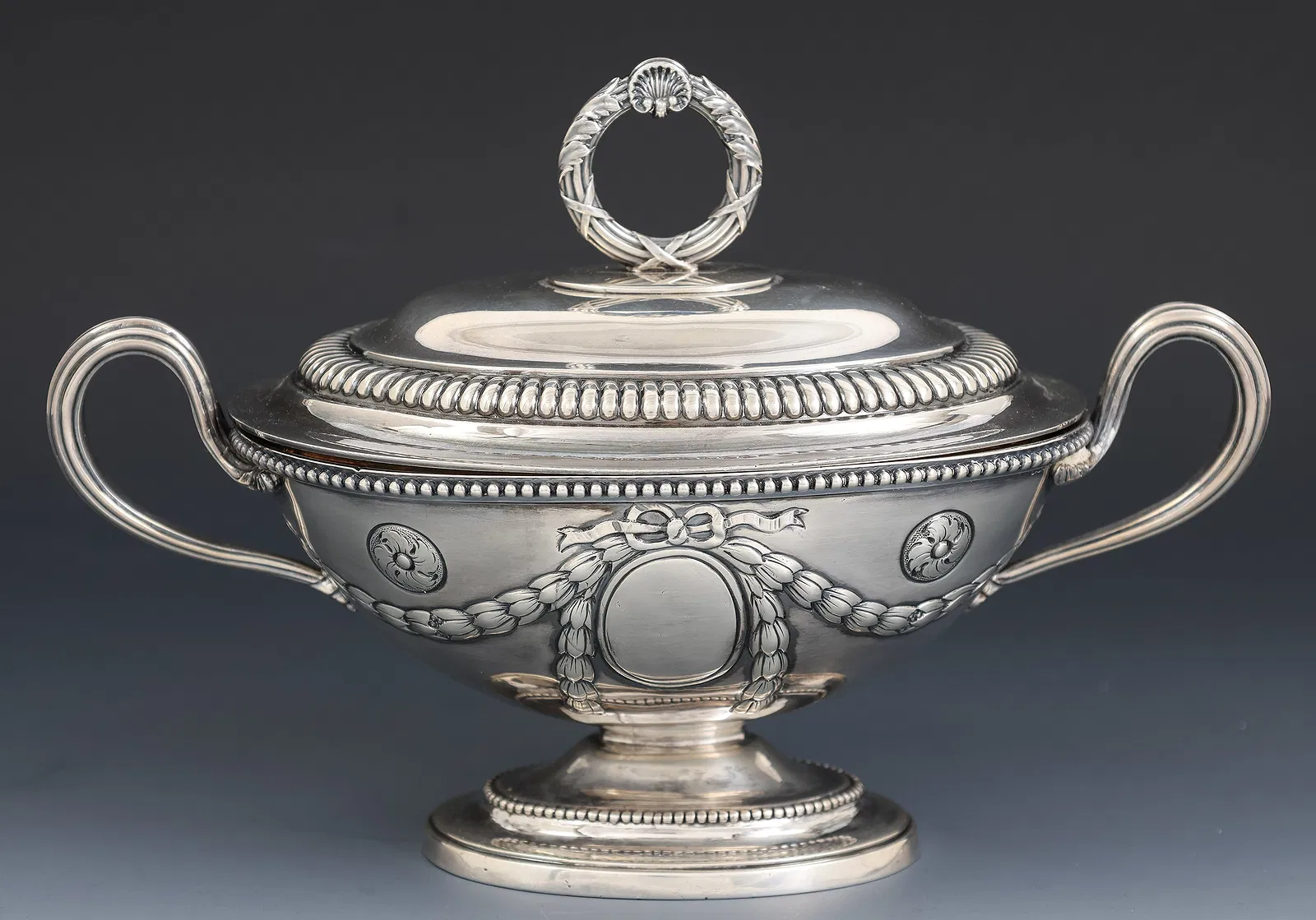 English George III Sterling Silver Covered Two-Handled Tureen (London, 1817) thumbnail 11