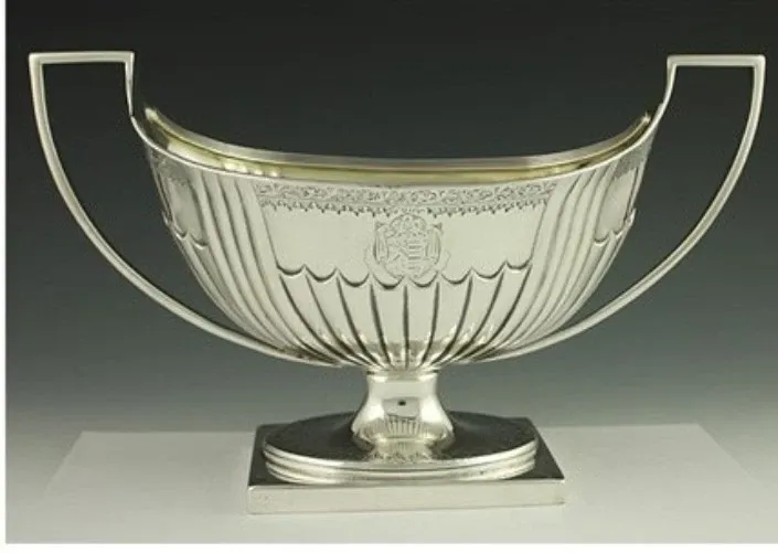 English Sterling Silver Assembled Three-Piece Tea Set thumbnail 2