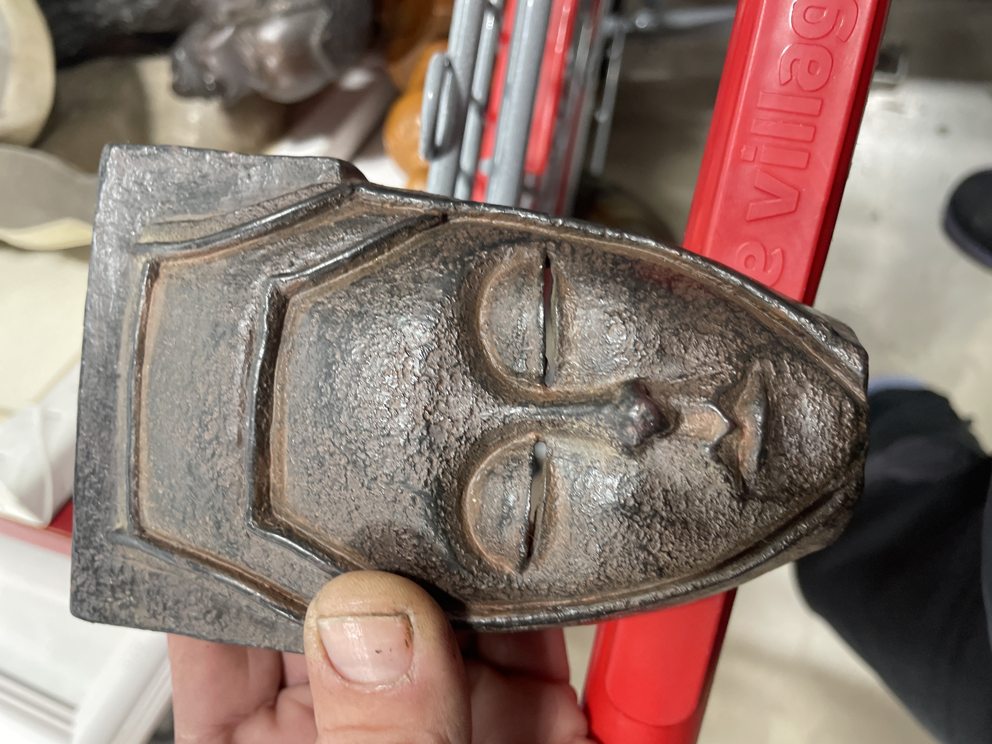 African Tribal Style Bronze Mask