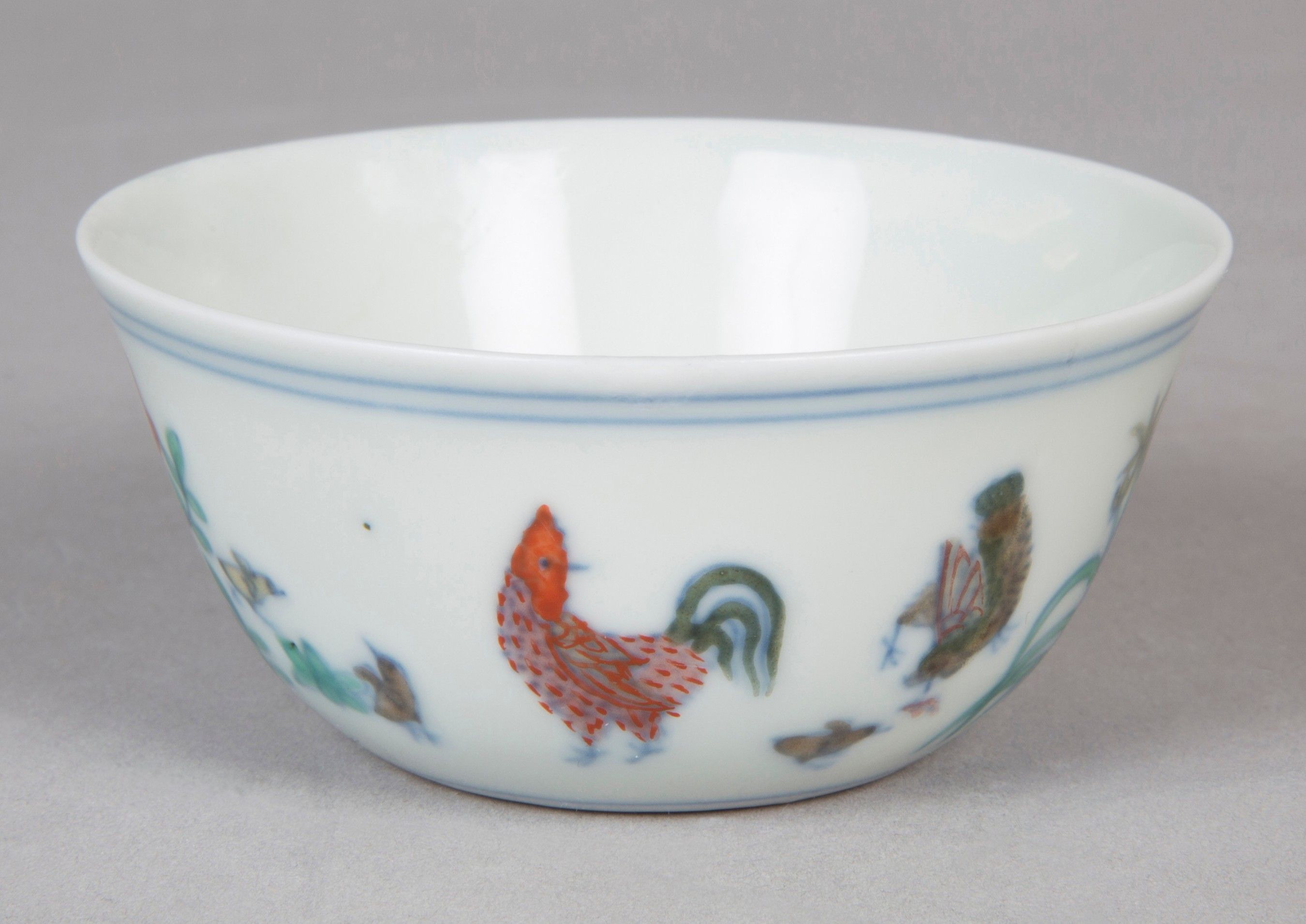 Chinese Doucai 'Chicken' Cup, Bearing Apocryphal Chenghua Mark
