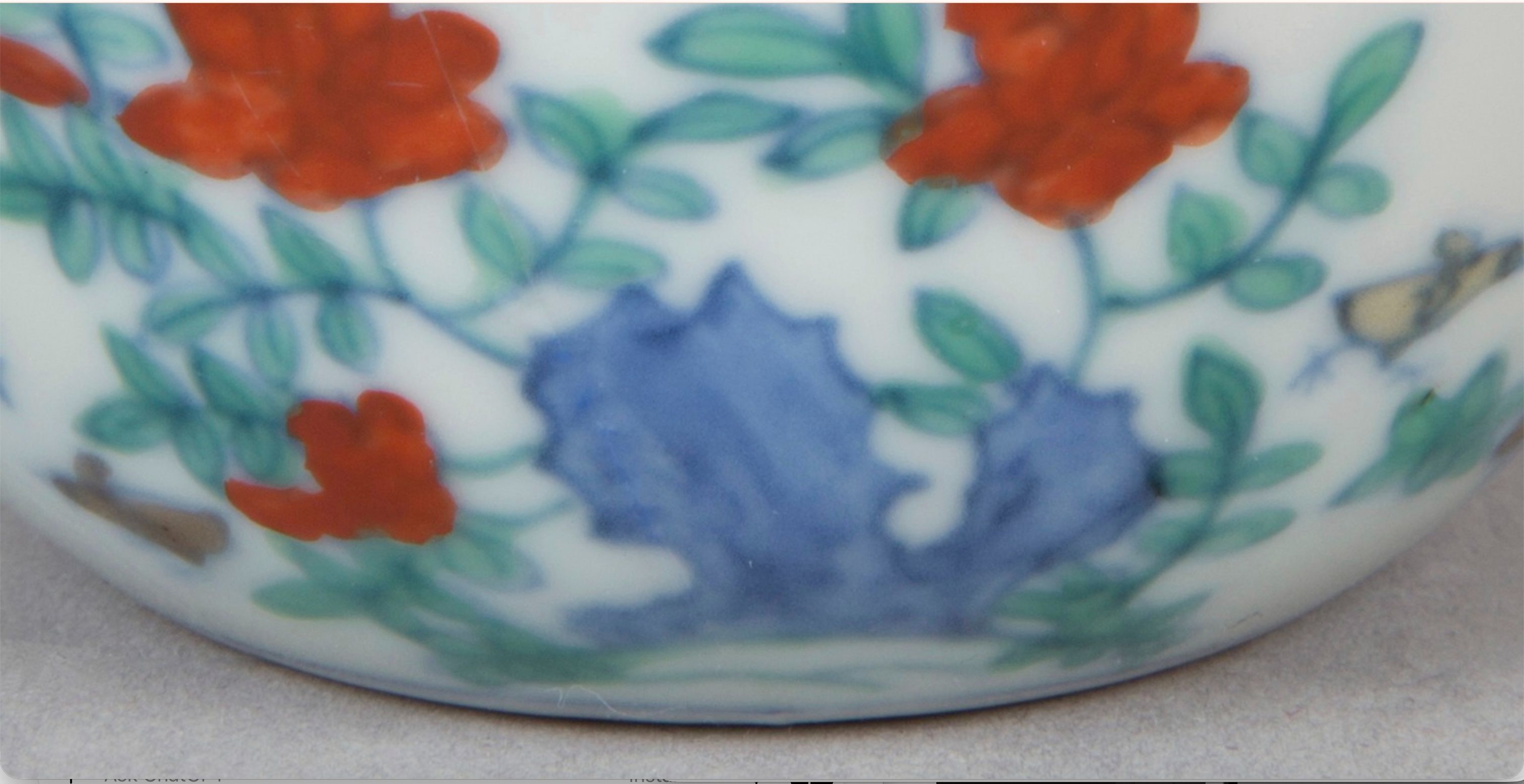 Chinese Doucai 'Chicken' Cup, Bearing Apocryphal Chenghua Mark thumbnail 6