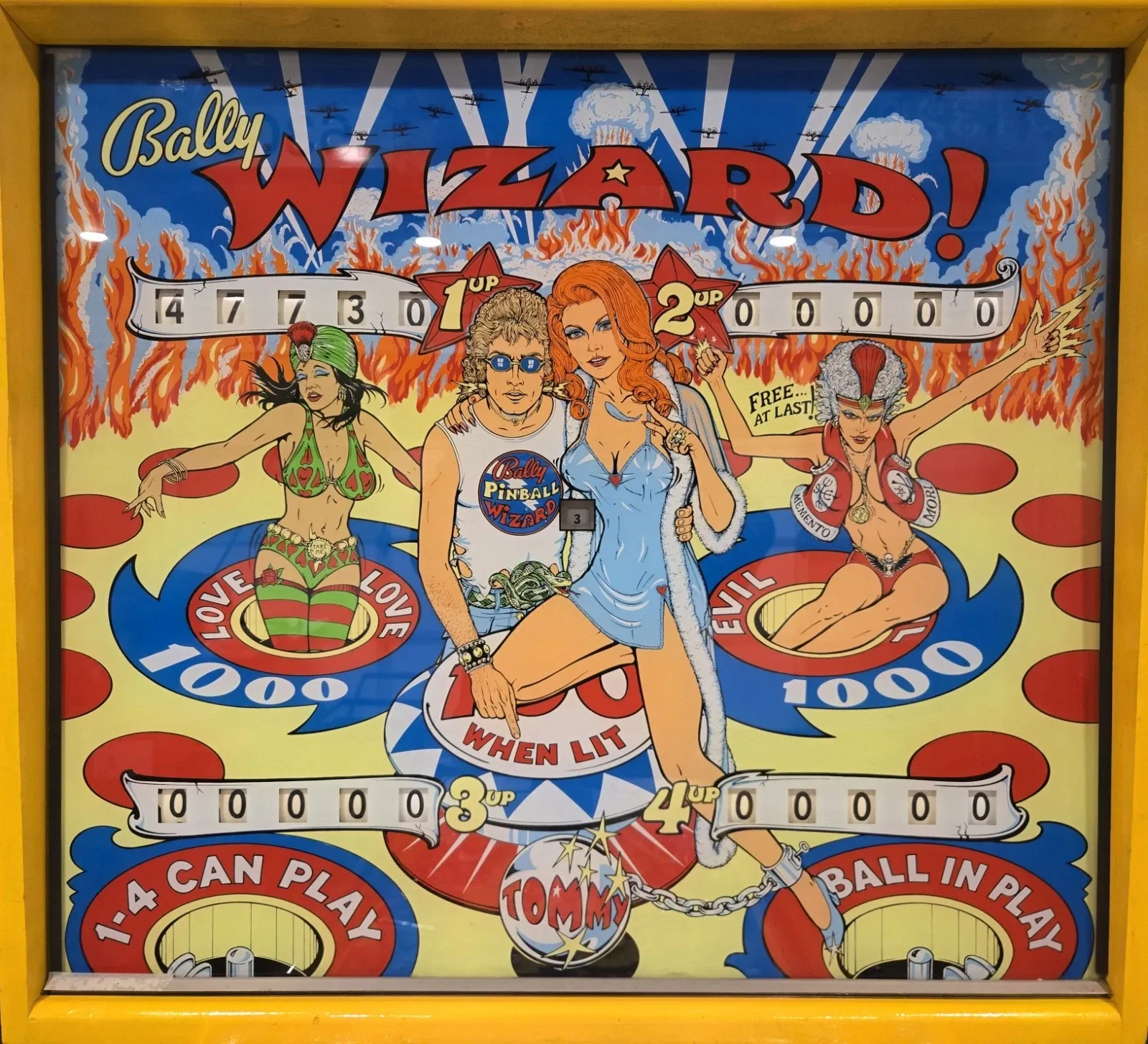 Bally Wizard! Electro-Mechanical Pinball Machine thumbnail 3