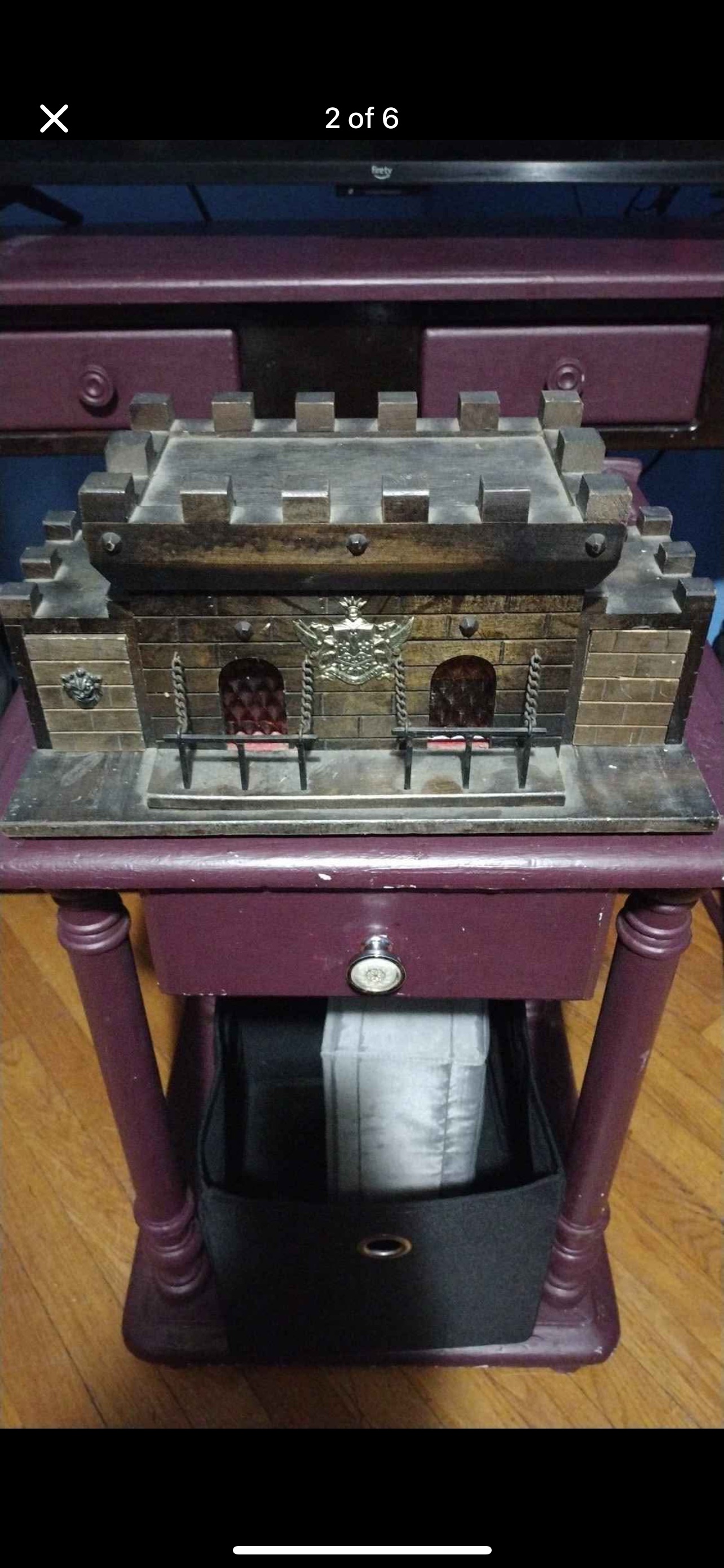 Victorian Revival Wooden Castle-form Table Casket