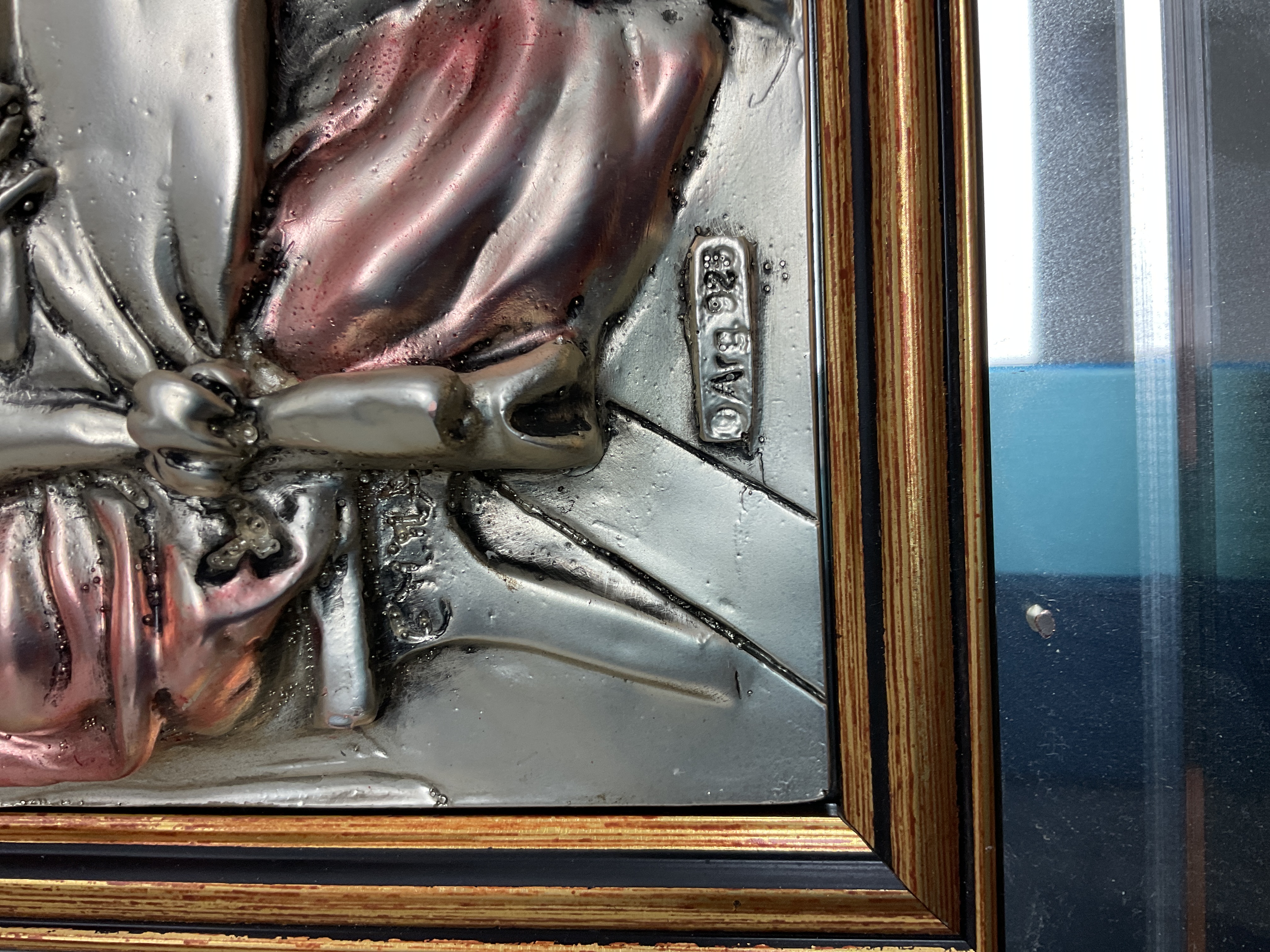 Modern Relief Cast Metal Wall Plaque (Signed D'ARG 92)