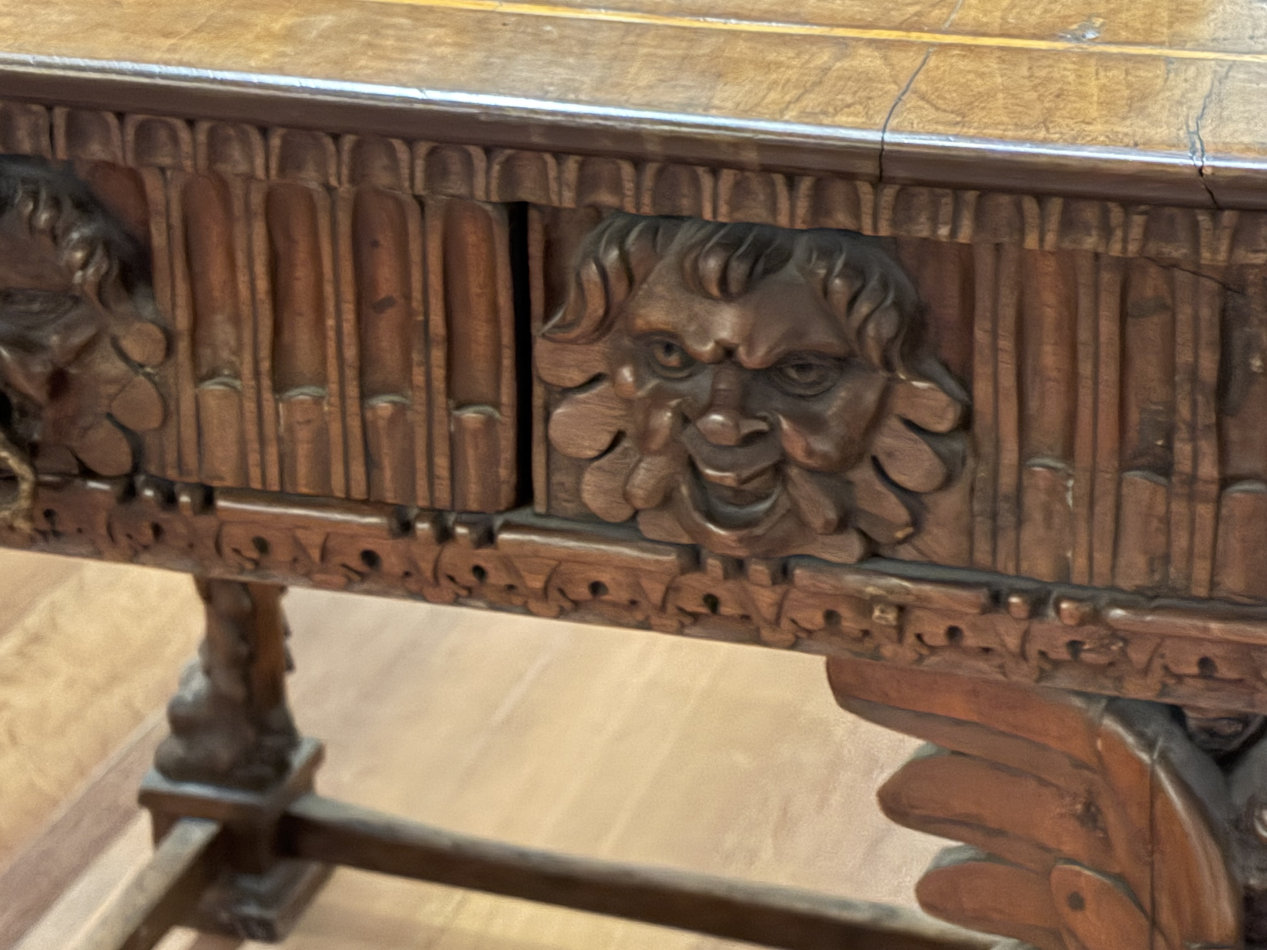 Renaissance Revival Carved Oak Table thumbnail 3