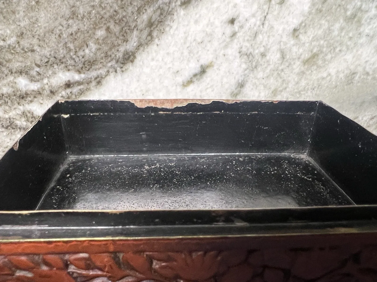 Chinese Qing Style Carved Cinnabar Lacquer Rectangular Box thumbnail 9