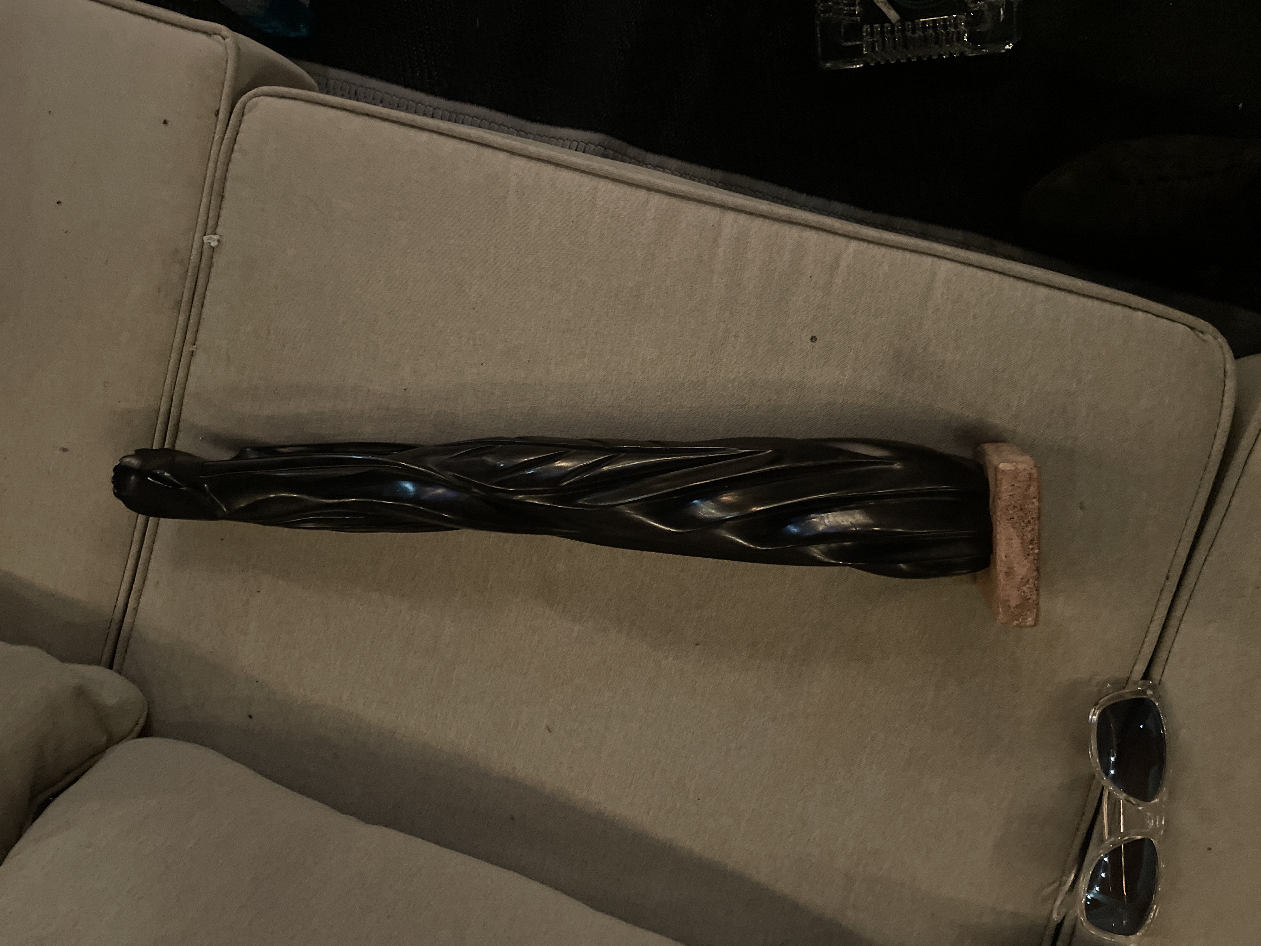 Mid-20th Century African Abstract Carved Hardwood Sculpture