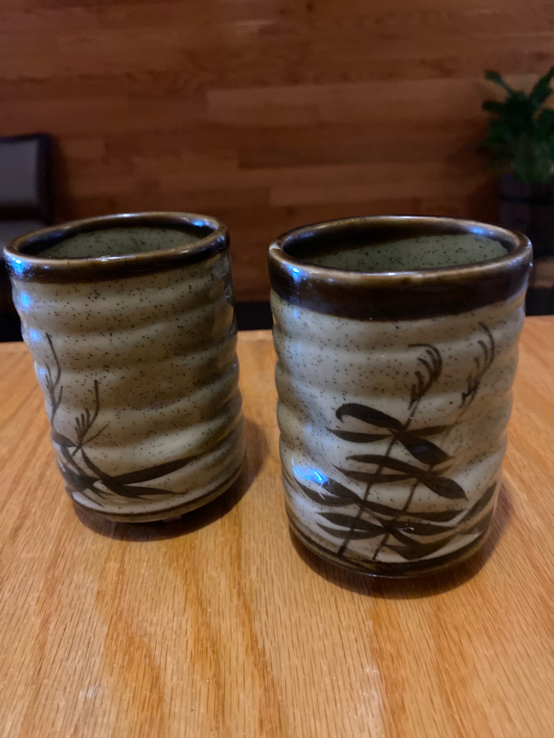 Japanese Mingei Pottery Yunomi Teacups