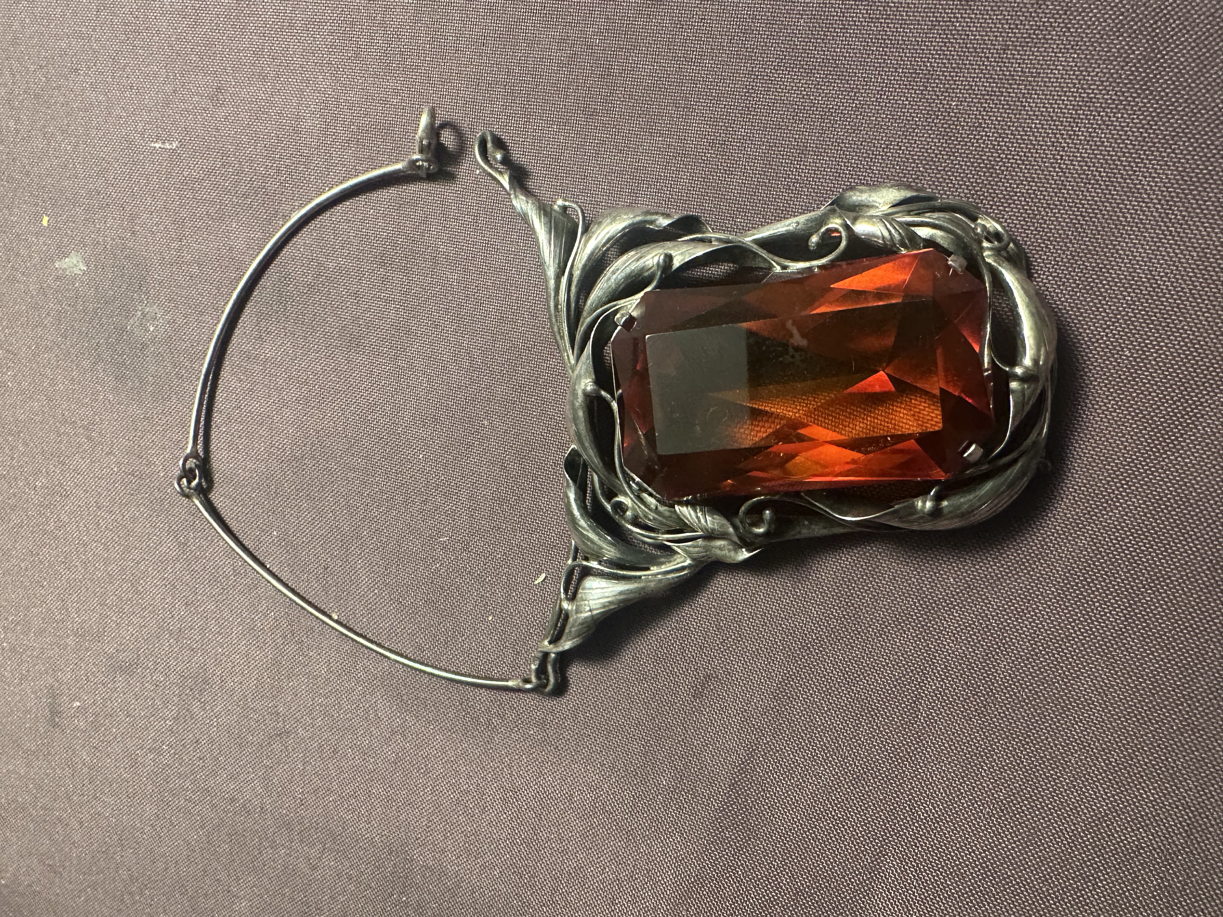 Art Nouveau Style Silver Pendant