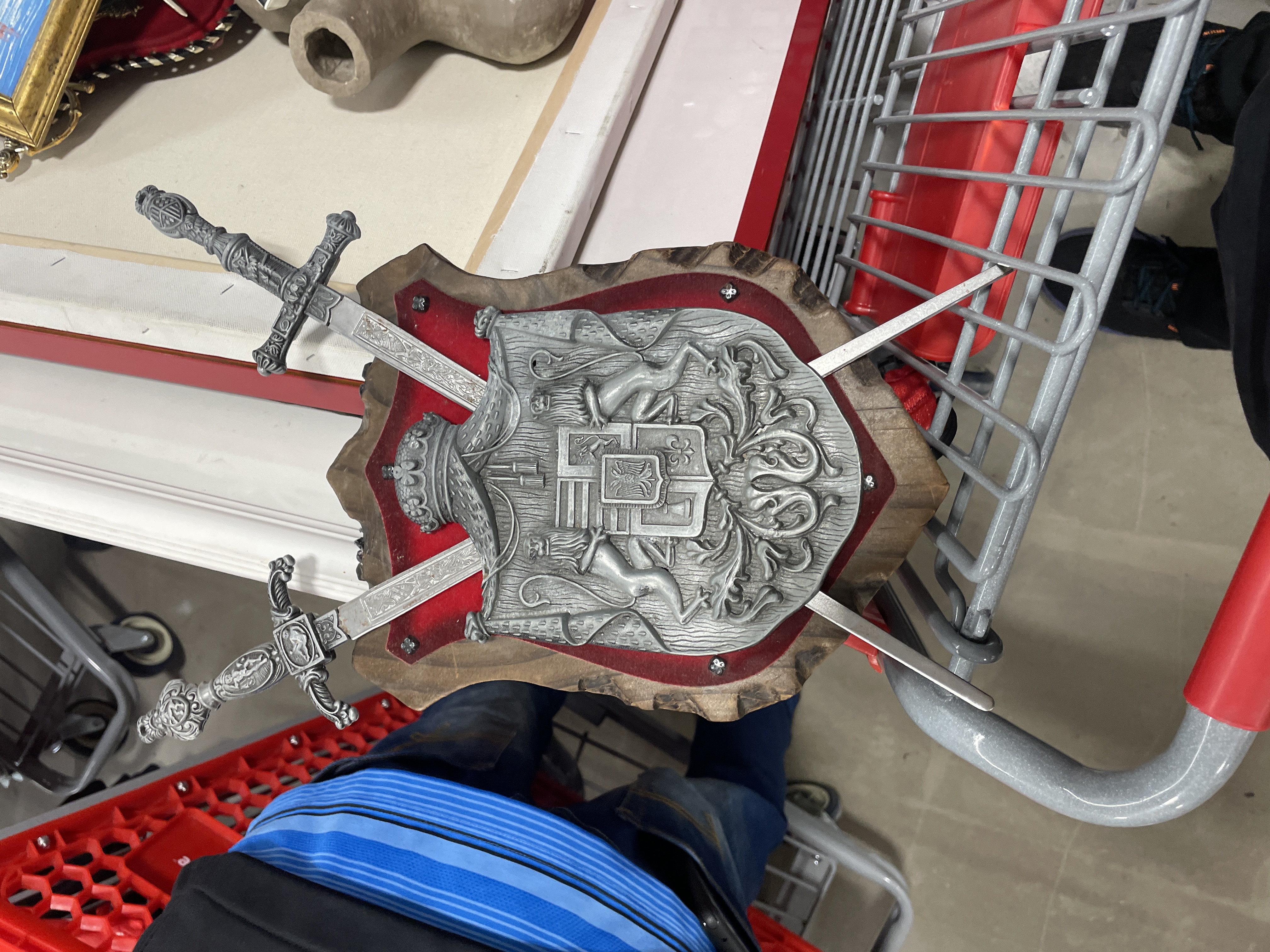 Decorative Wall Plaque with Swords