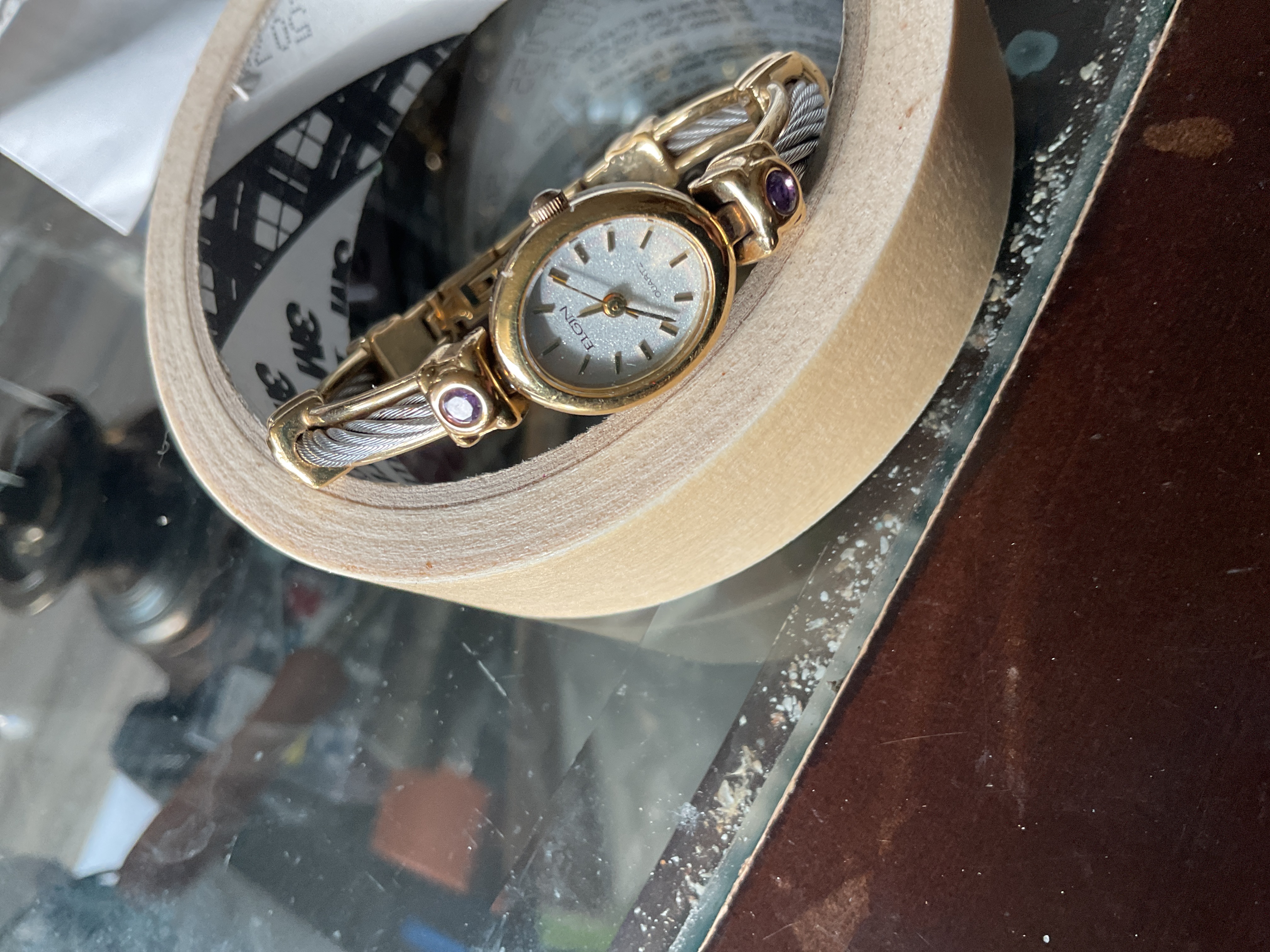 Contemporary Elgin Ladies' Bi-Metal Quartz Wristwatch