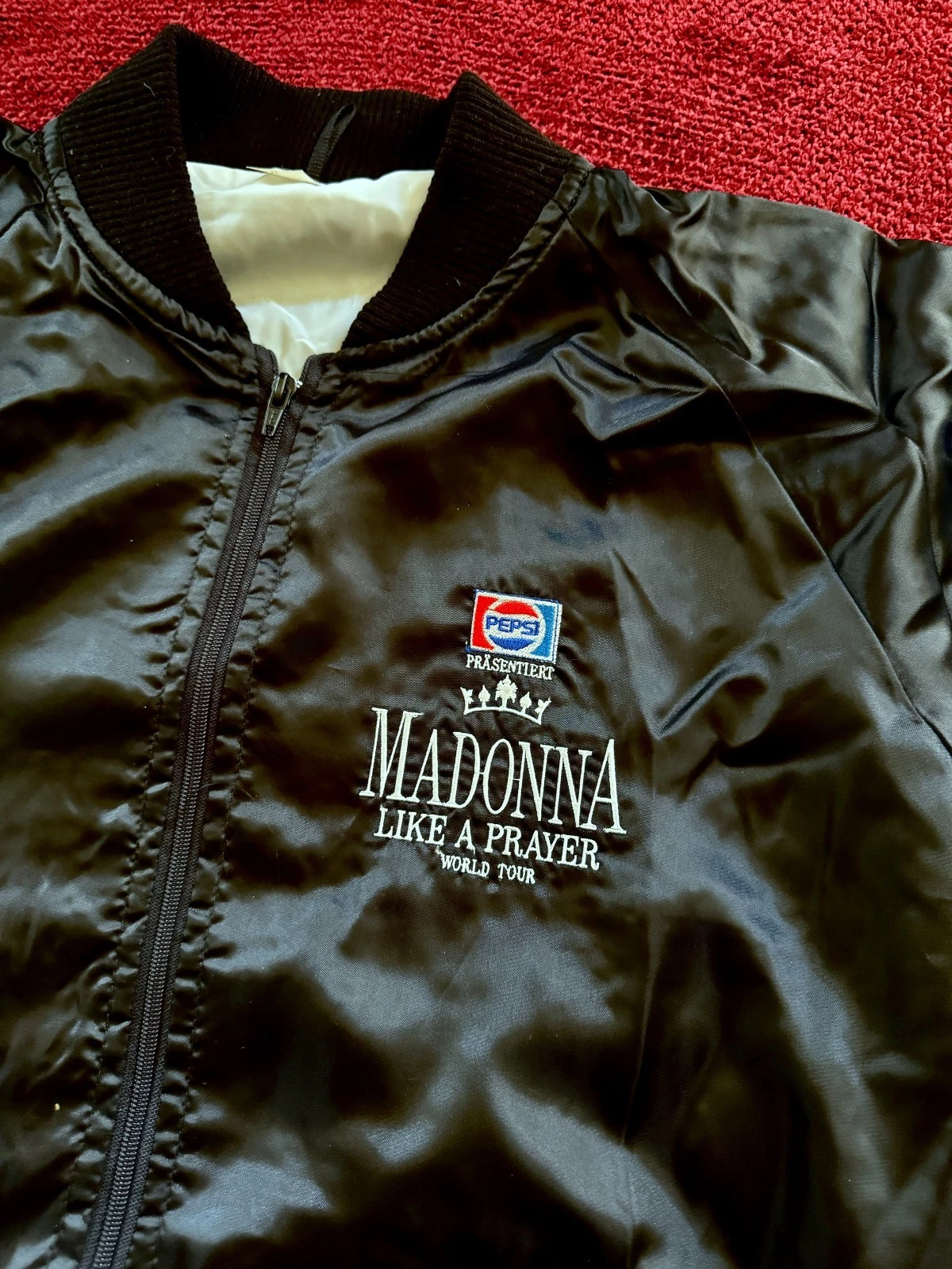 1990s Madonna 'Like a Prayer' World Tour Pepsi-Presented Nylon Bomber Jacket thumbnail 6