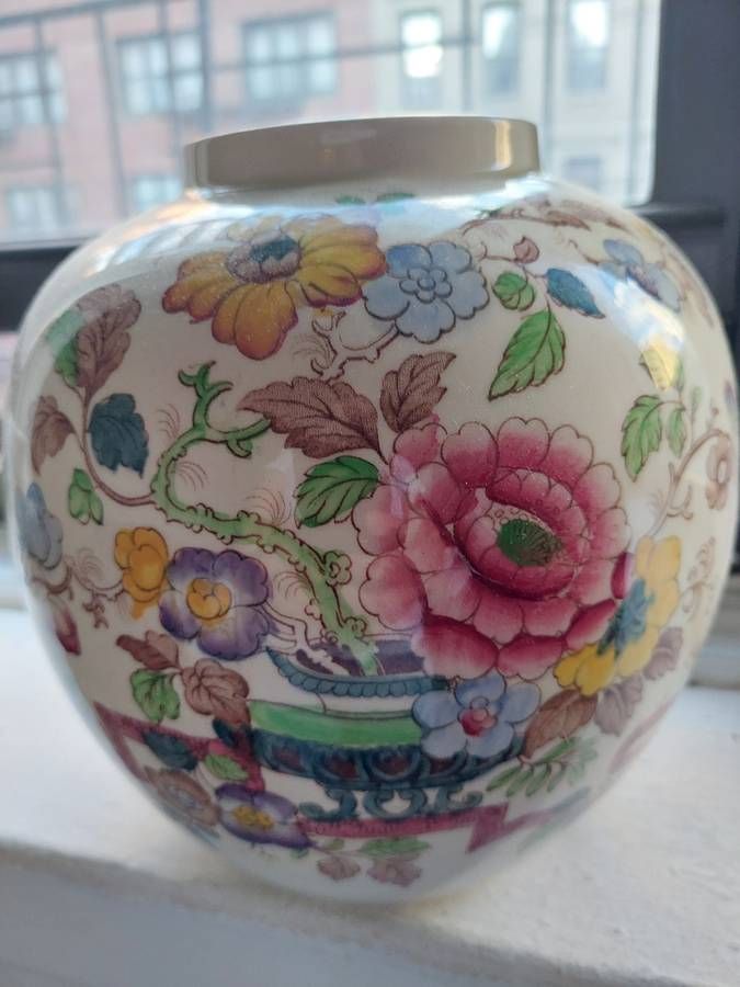 English Ironstone Mason's Patent Ironstone Polychrome Ginger Jar with Cover thumbnail 2