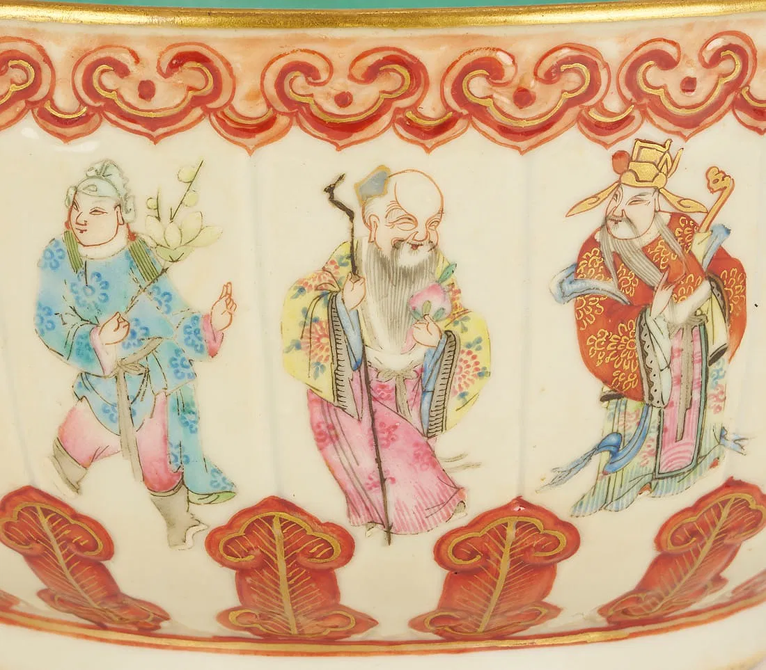 Chinese Famille Rose 'Eight Immortals' Bowl thumbnail 4