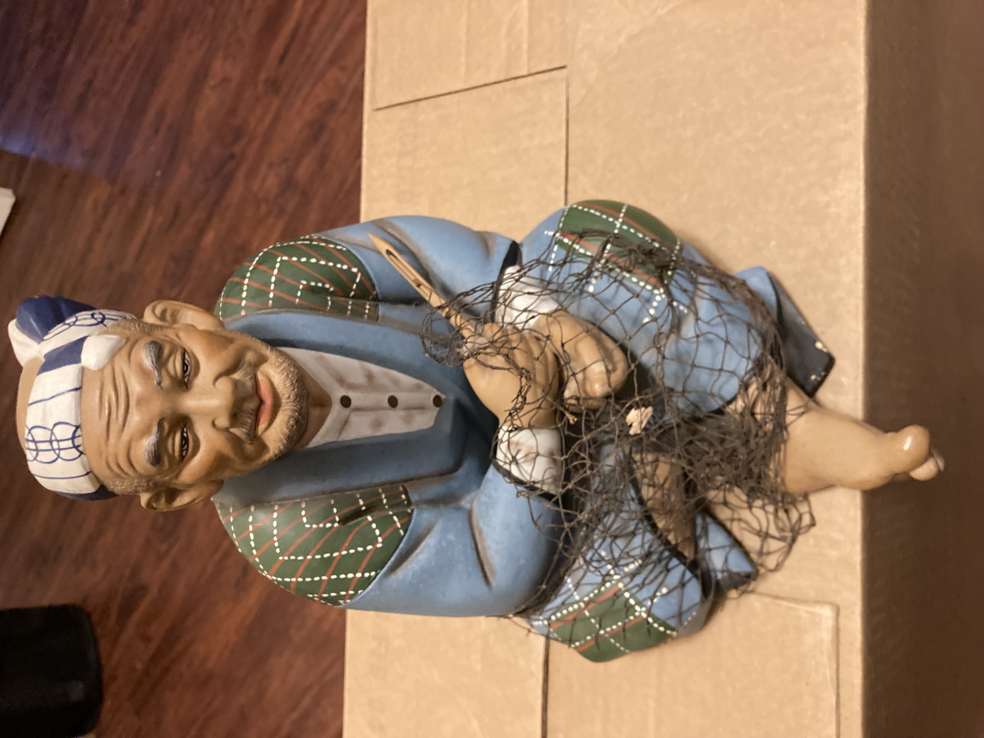 Chinese Porcelain Fisherman Figurine