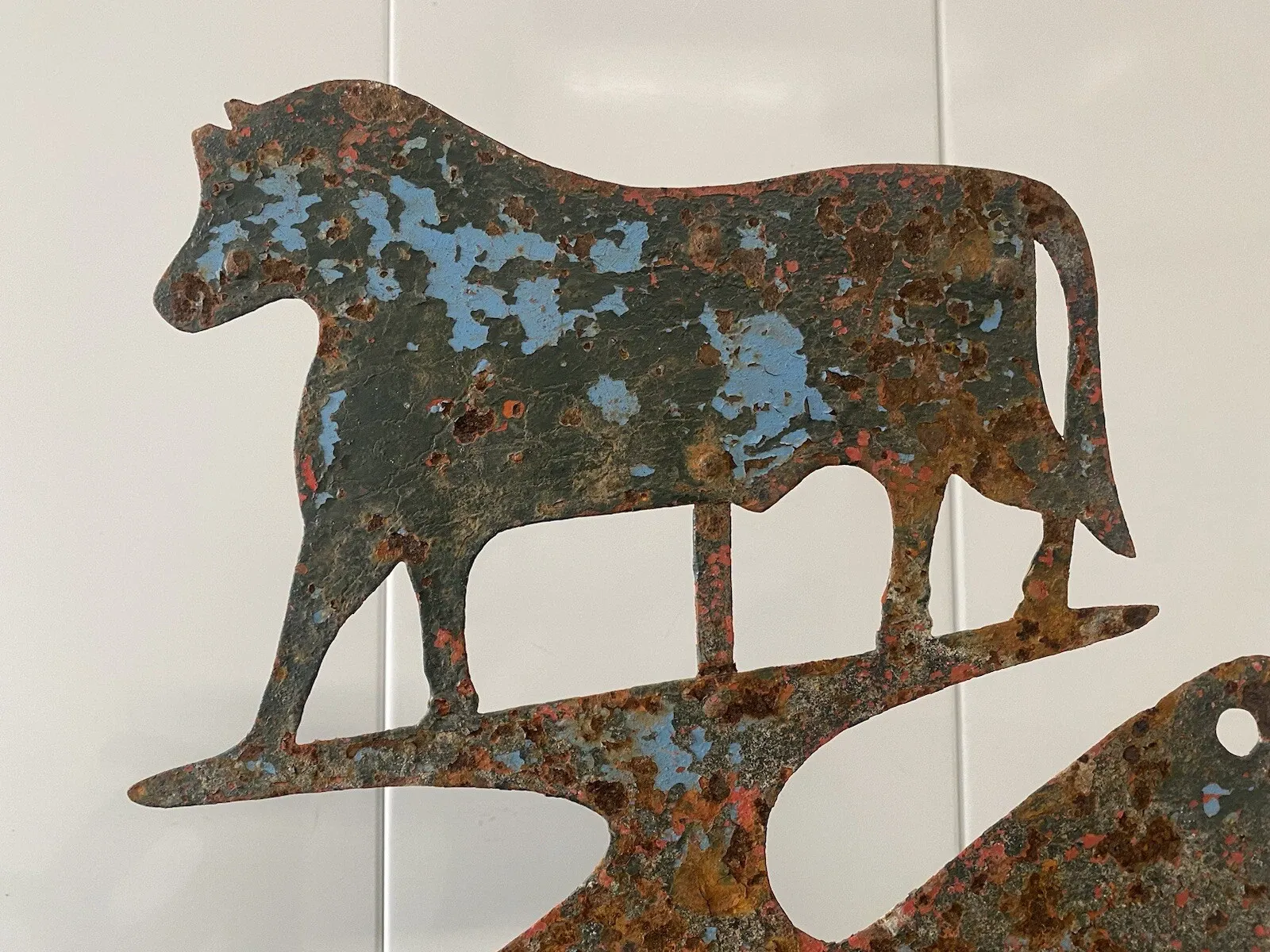 American Folk Art Blacksmith & Butcher Trade Sign with Horse Silhouette thumbnail 3