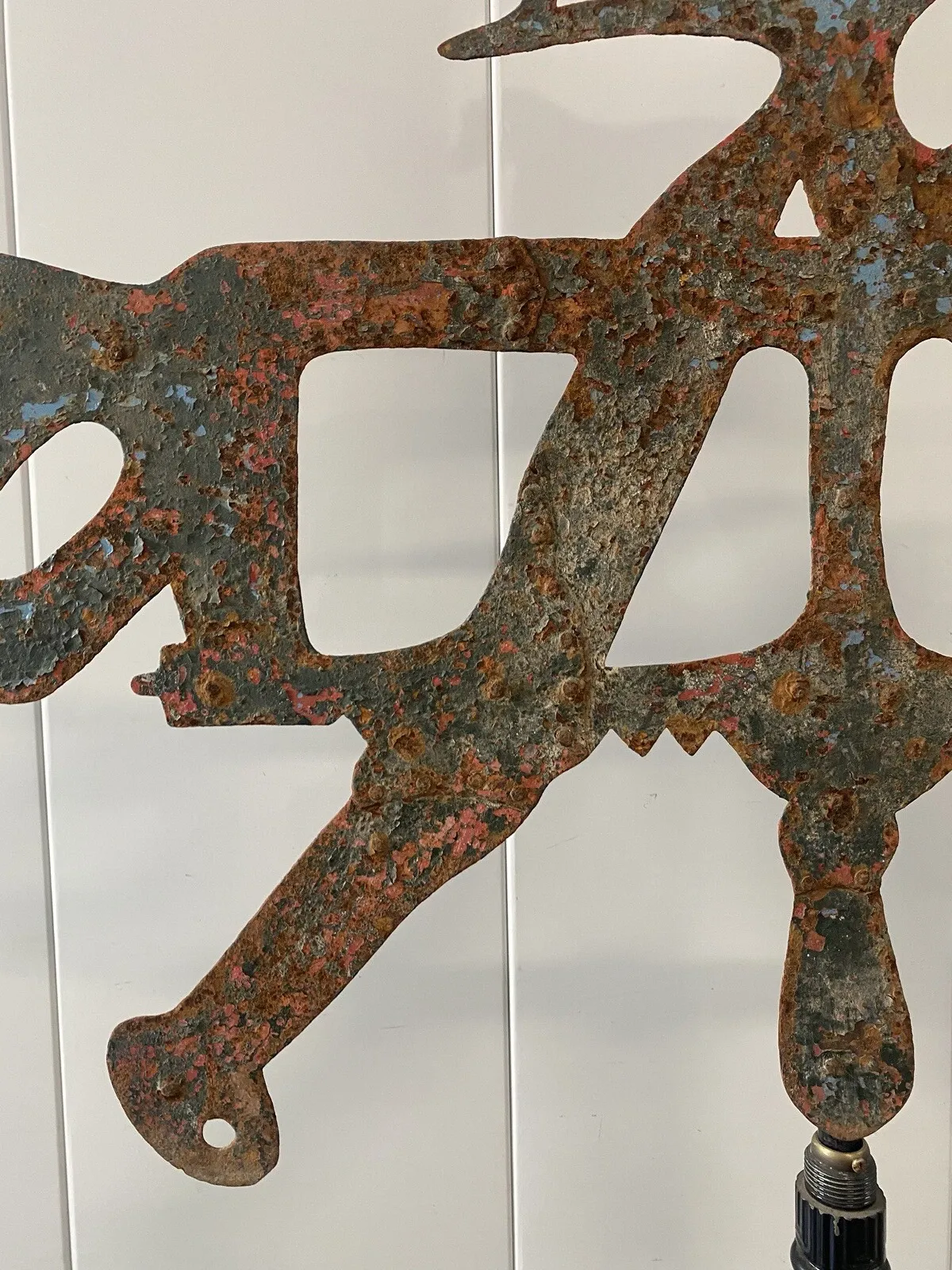 American Folk Art Blacksmith & Butcher Trade Sign with Horse Silhouette thumbnail 5