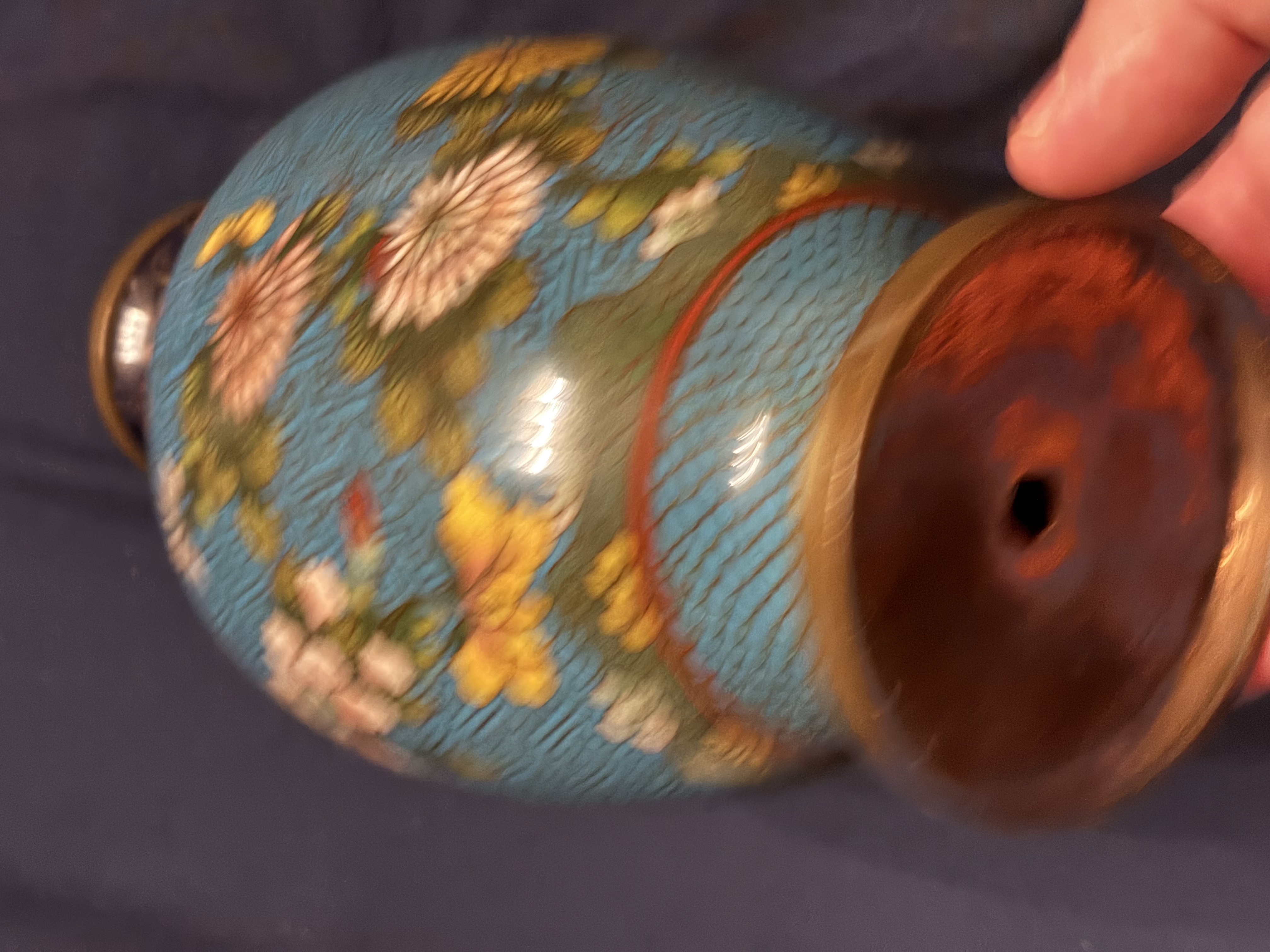 Chinese Cloisonné Vase thumbnail 4