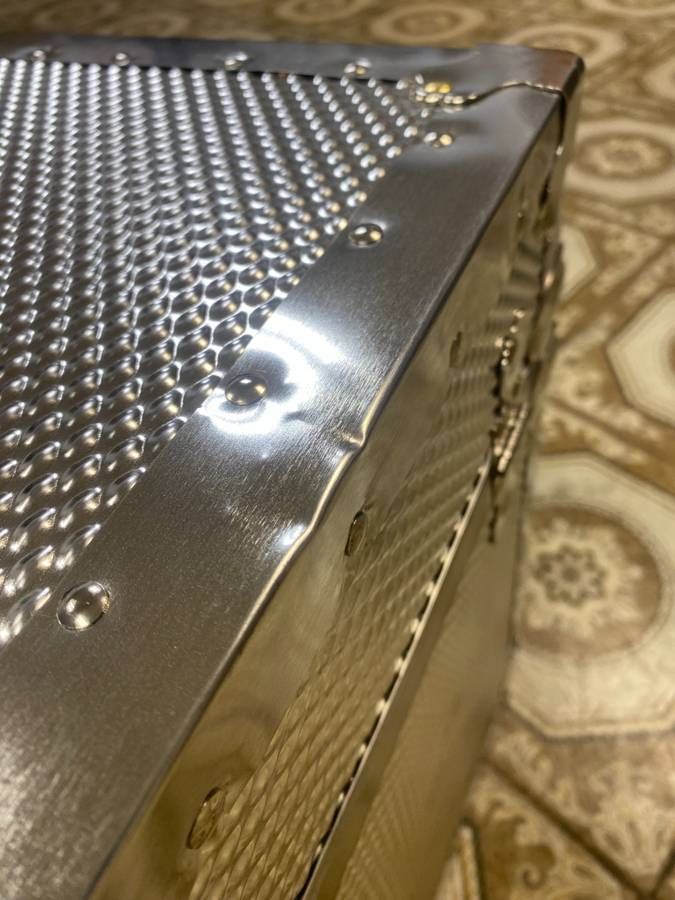 Contemporary Industrial-Style Metal Travel Trunk thumbnail 6