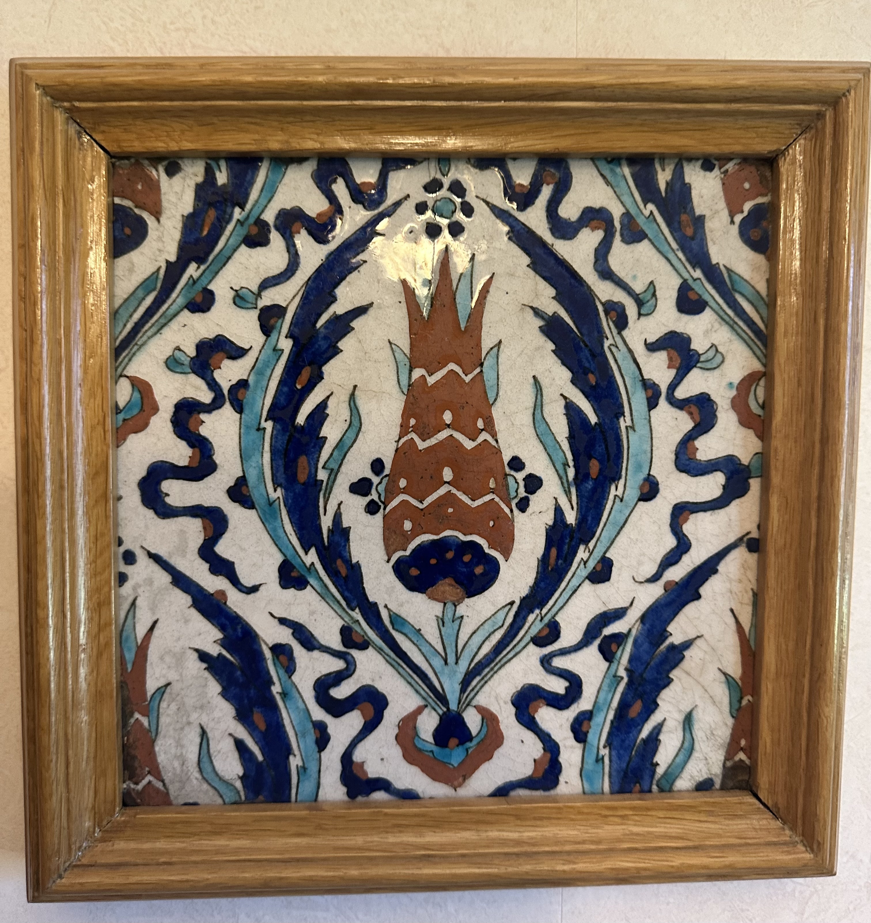 Ottoman Iznik Style Ceramic Tile