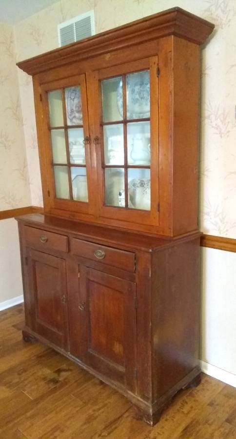 American Country Period Pine Step-Back Cupboard thumbnail 2