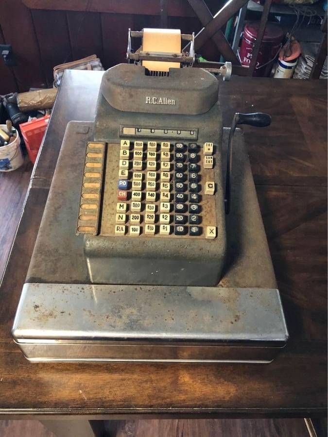 Mid-Century R.C. Allen Cast Iron Cash Register