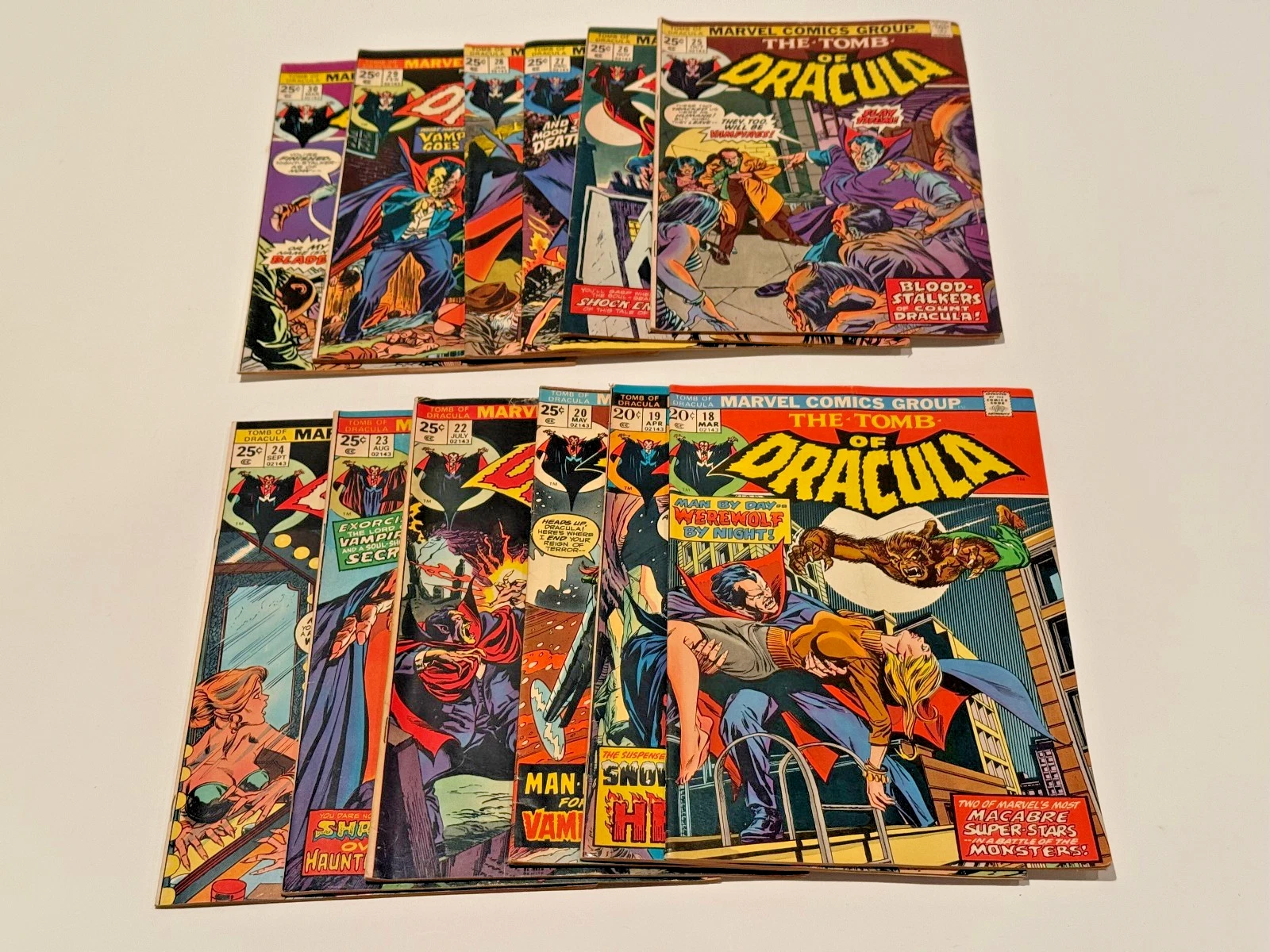 Marvel Comics Group 'The Tomb of Dracula' Bronze Age Comic Book Run