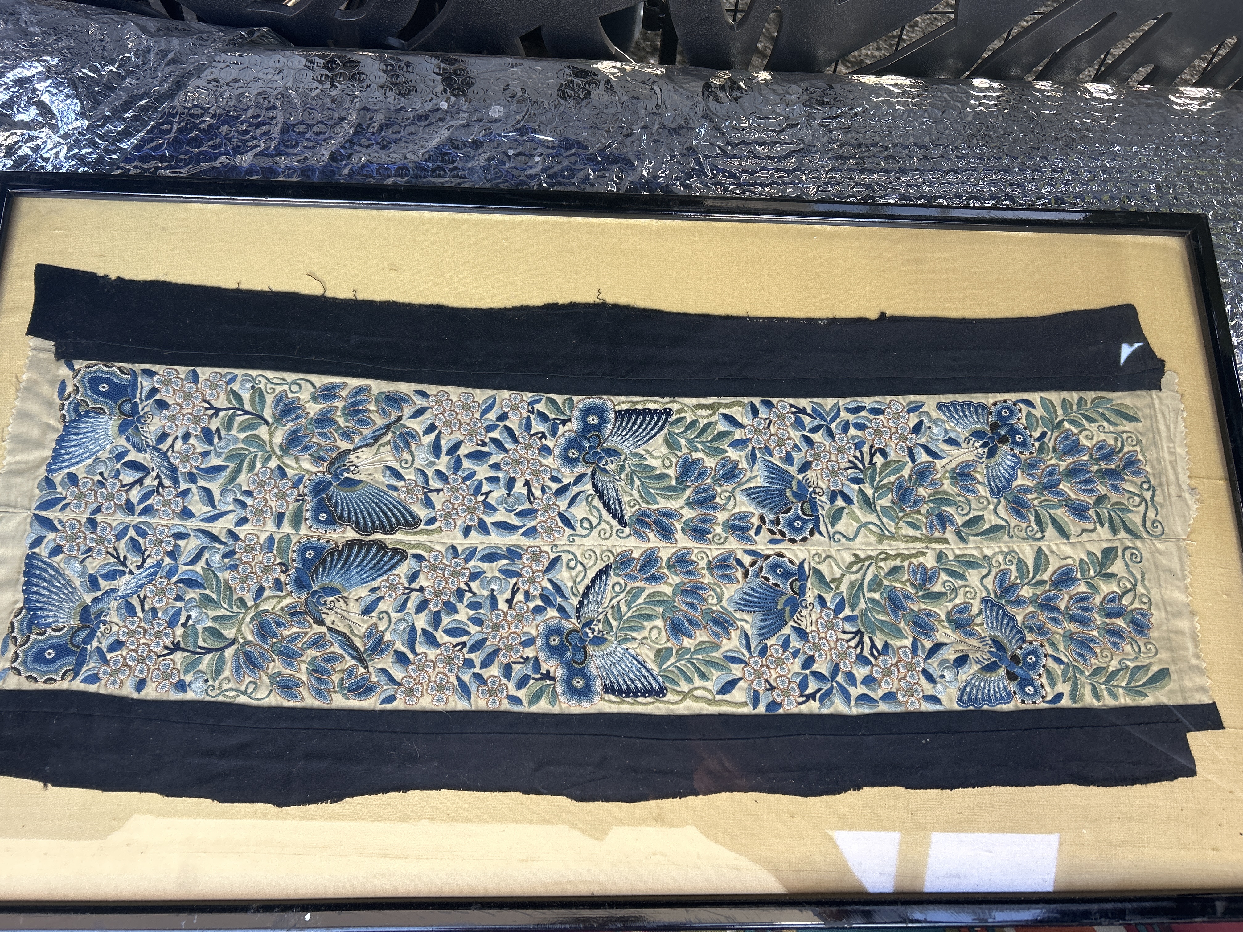 Qing Dynasty Silk Embroidered Panel