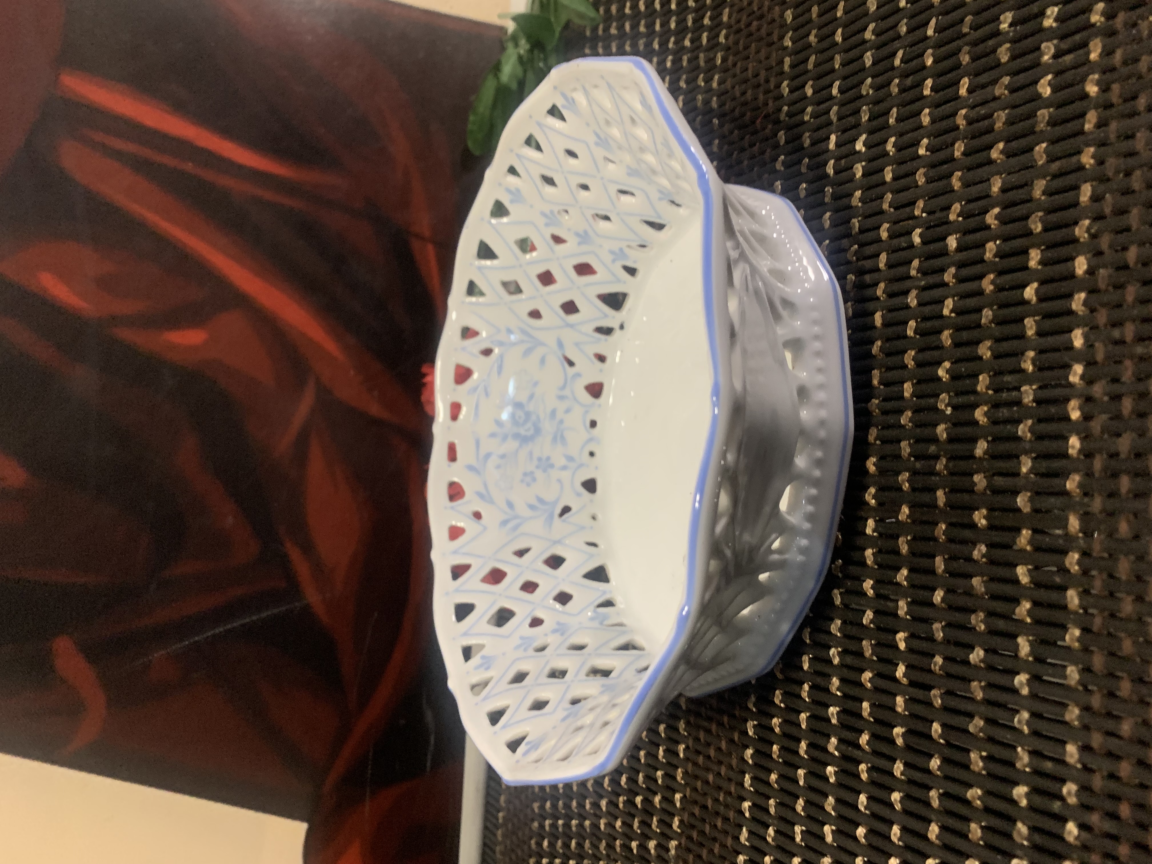 Reticulated Porcelain Basket