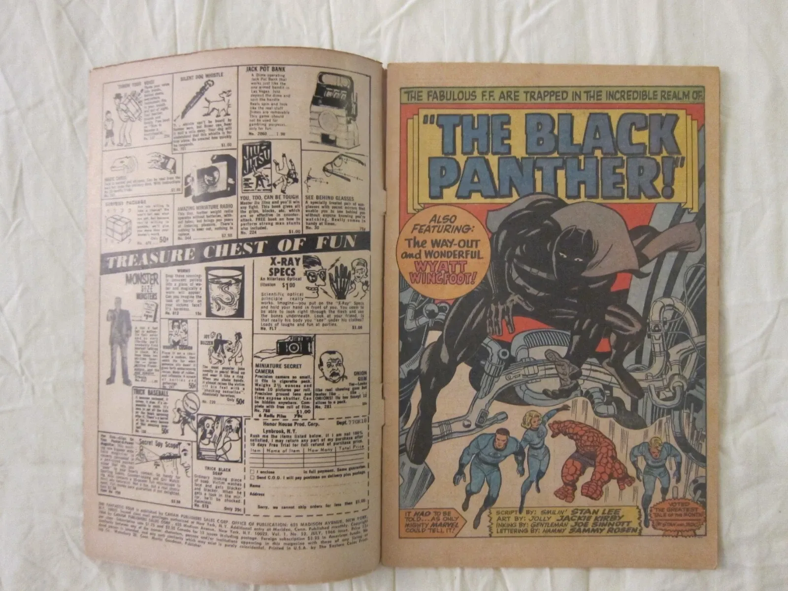Fantastic Four #52 Silver Age Comic Book (First Appearance of Black Panther) thumbnail 4