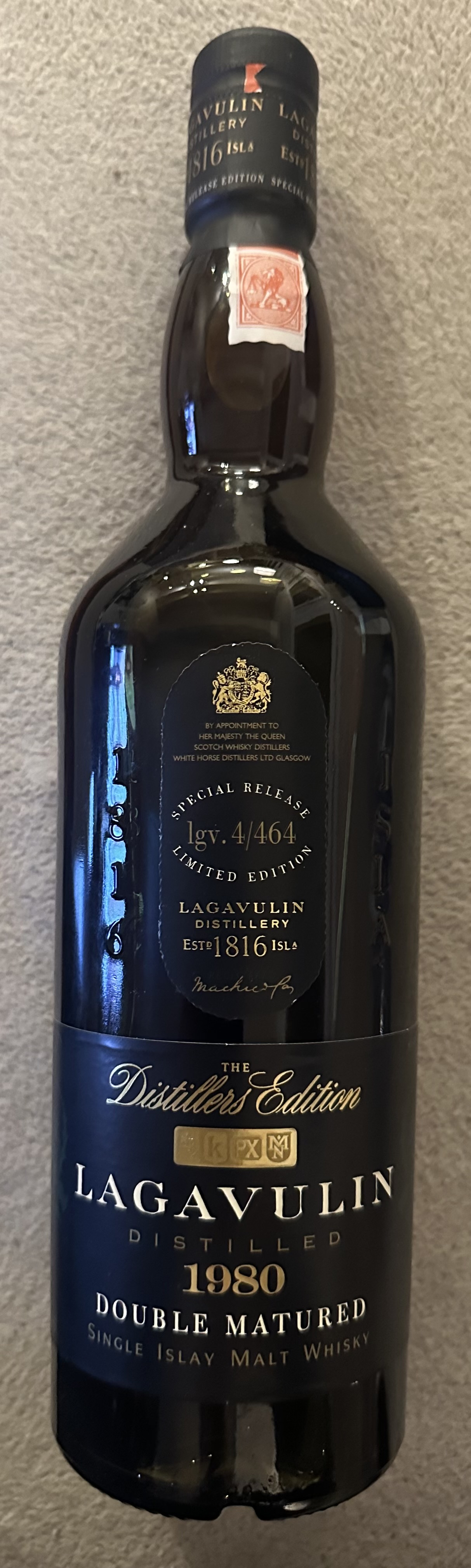 1980 Lagavulin Distiller's Edition Single Malt Whisky