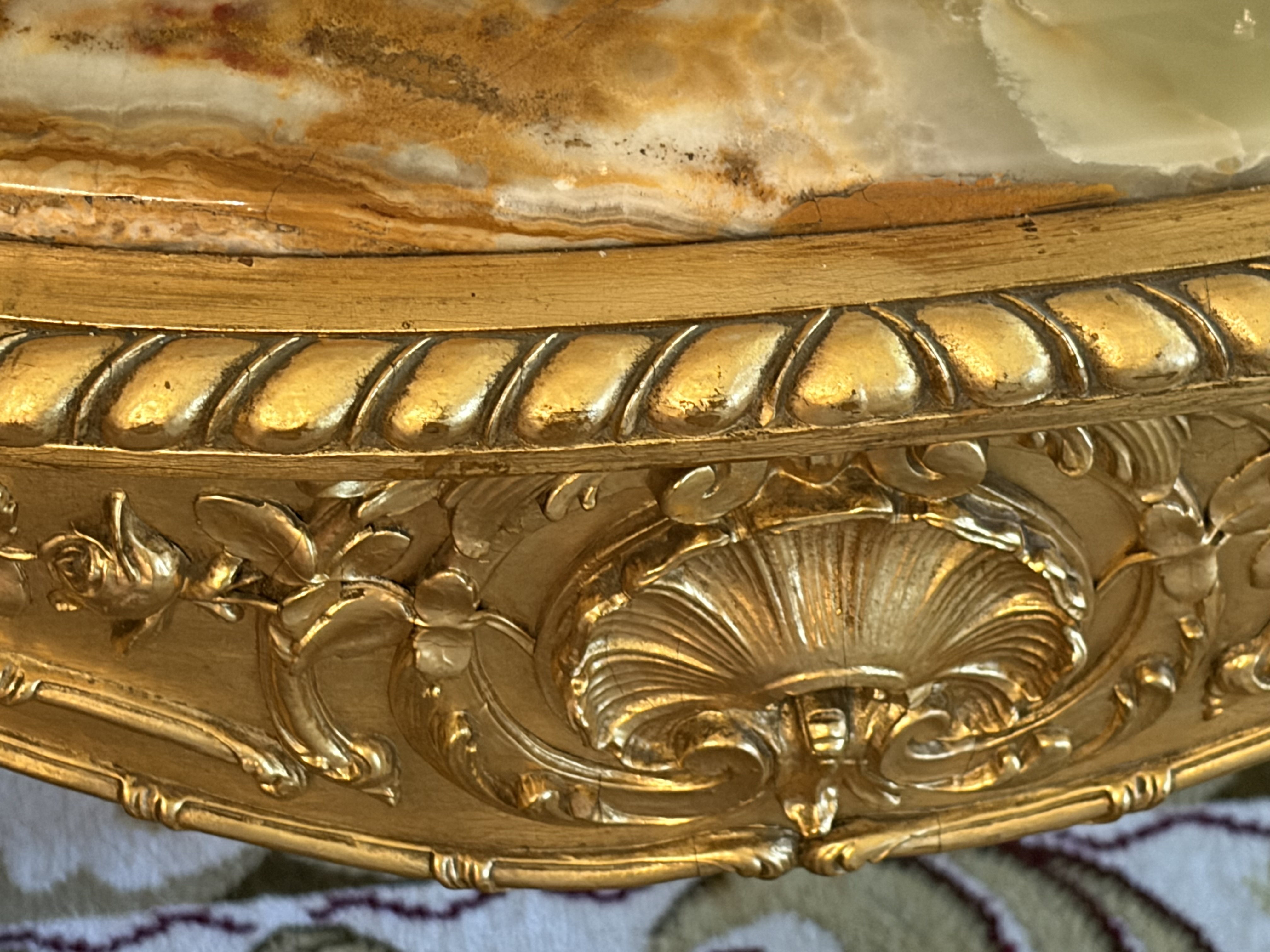 Louis XV Style Giltwood Console Table thumbnail 4
