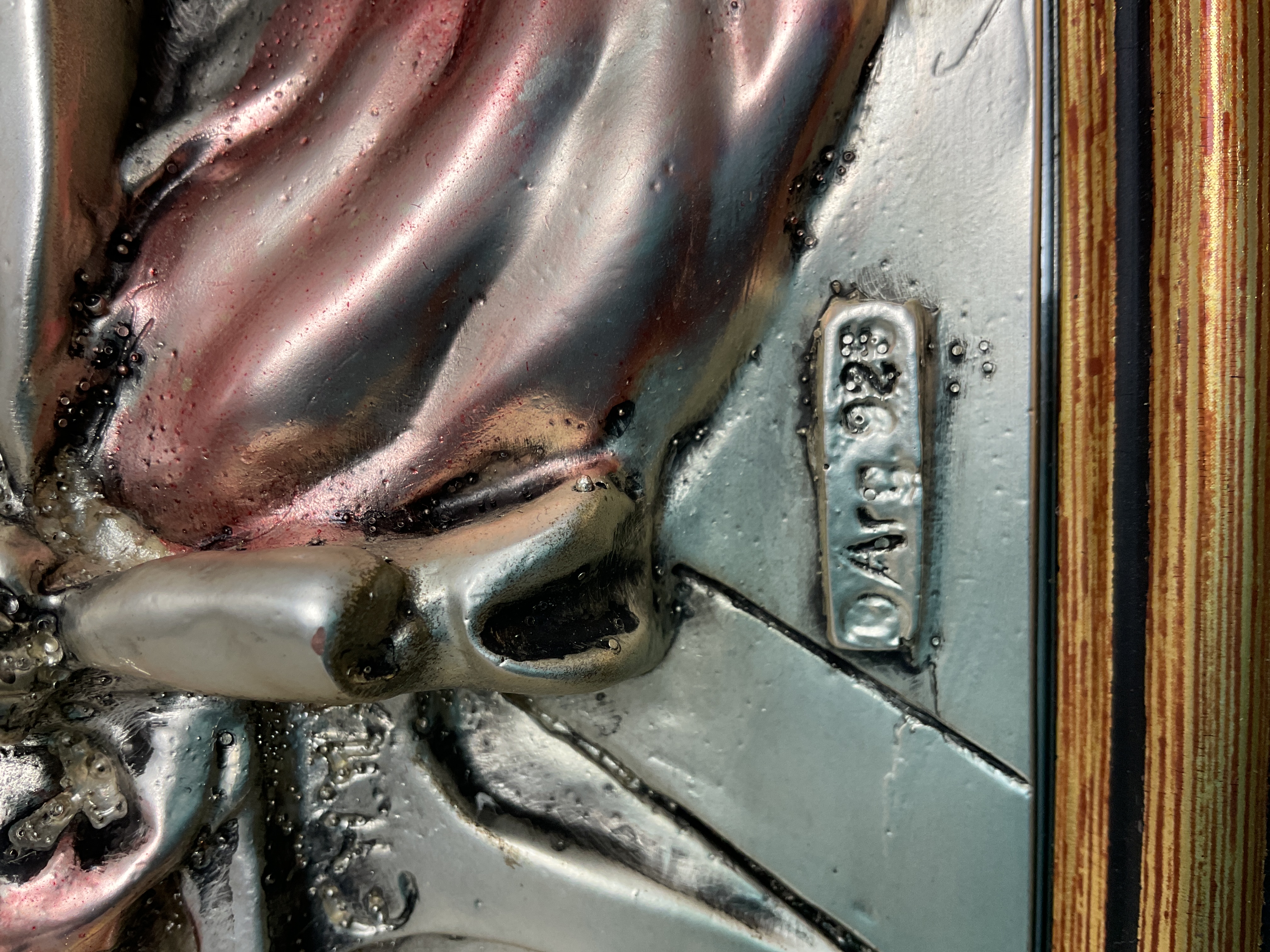 Spanish Art Deco Silvered Repoussé Plaque