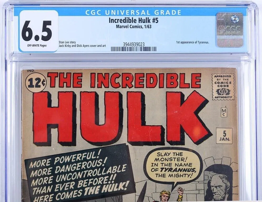 Silver Age Marvel Comics The Incredible Hulk #5, CGC Graded 6.5 thumbnail 2