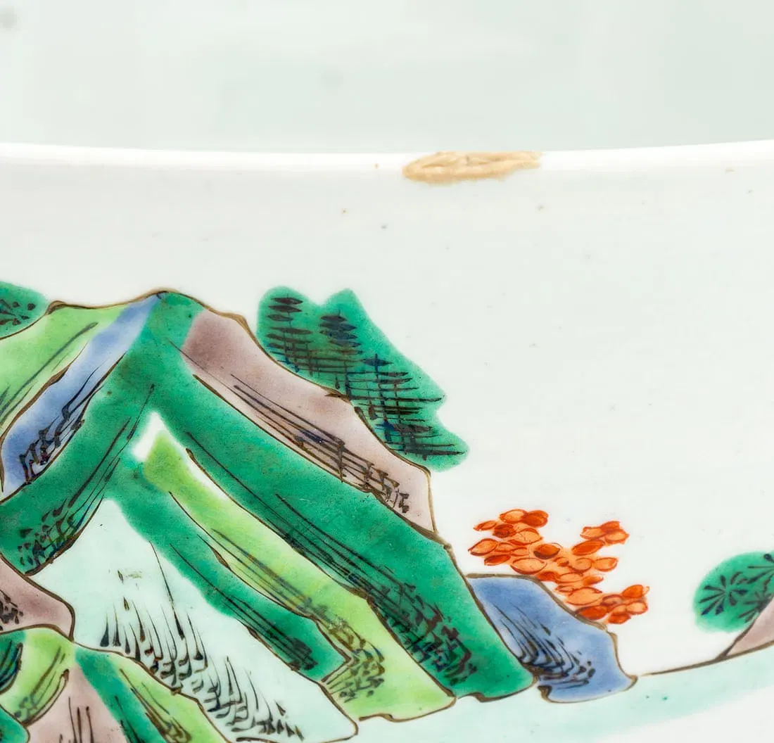 Chinese Kangxi Period Famille Verte Basin thumbnail 7