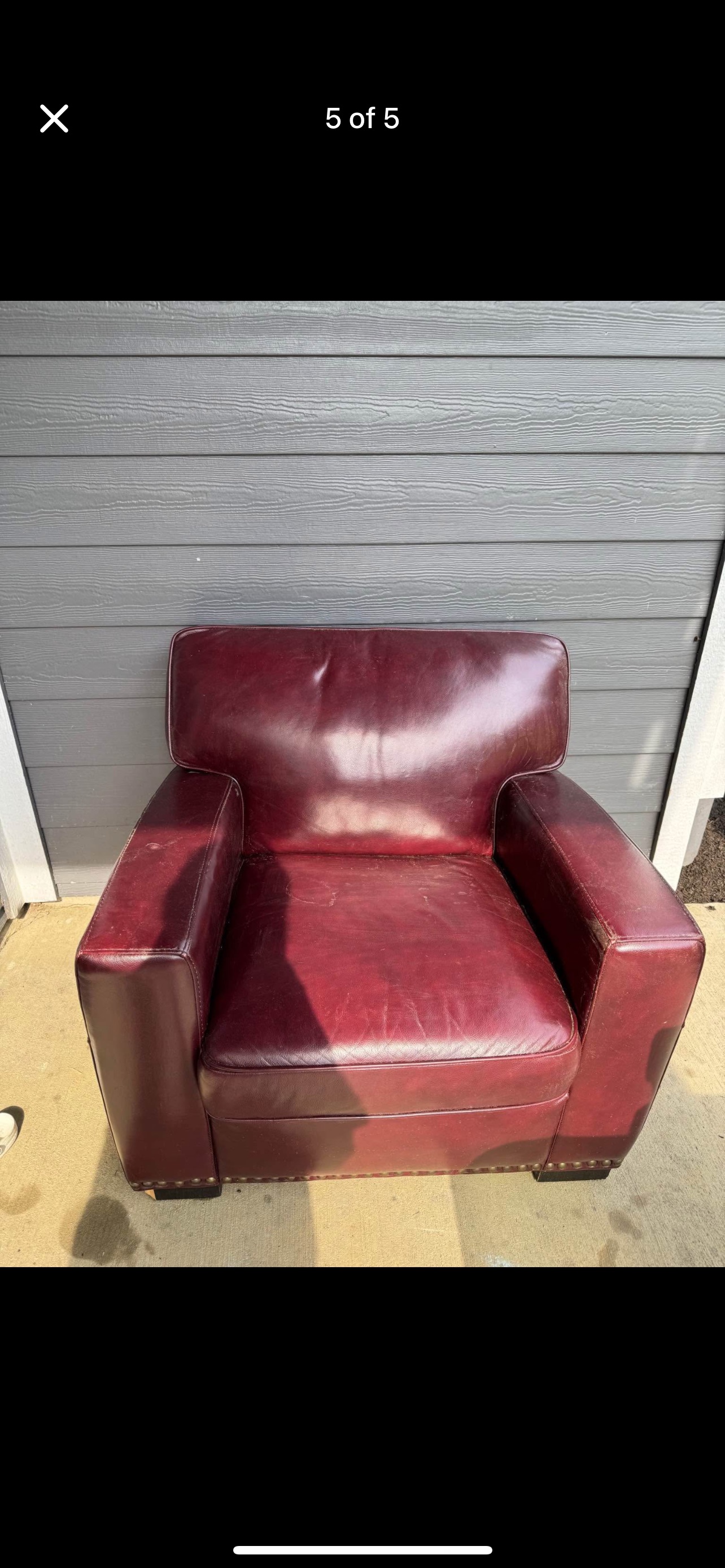 Art Deco Leather Armchair