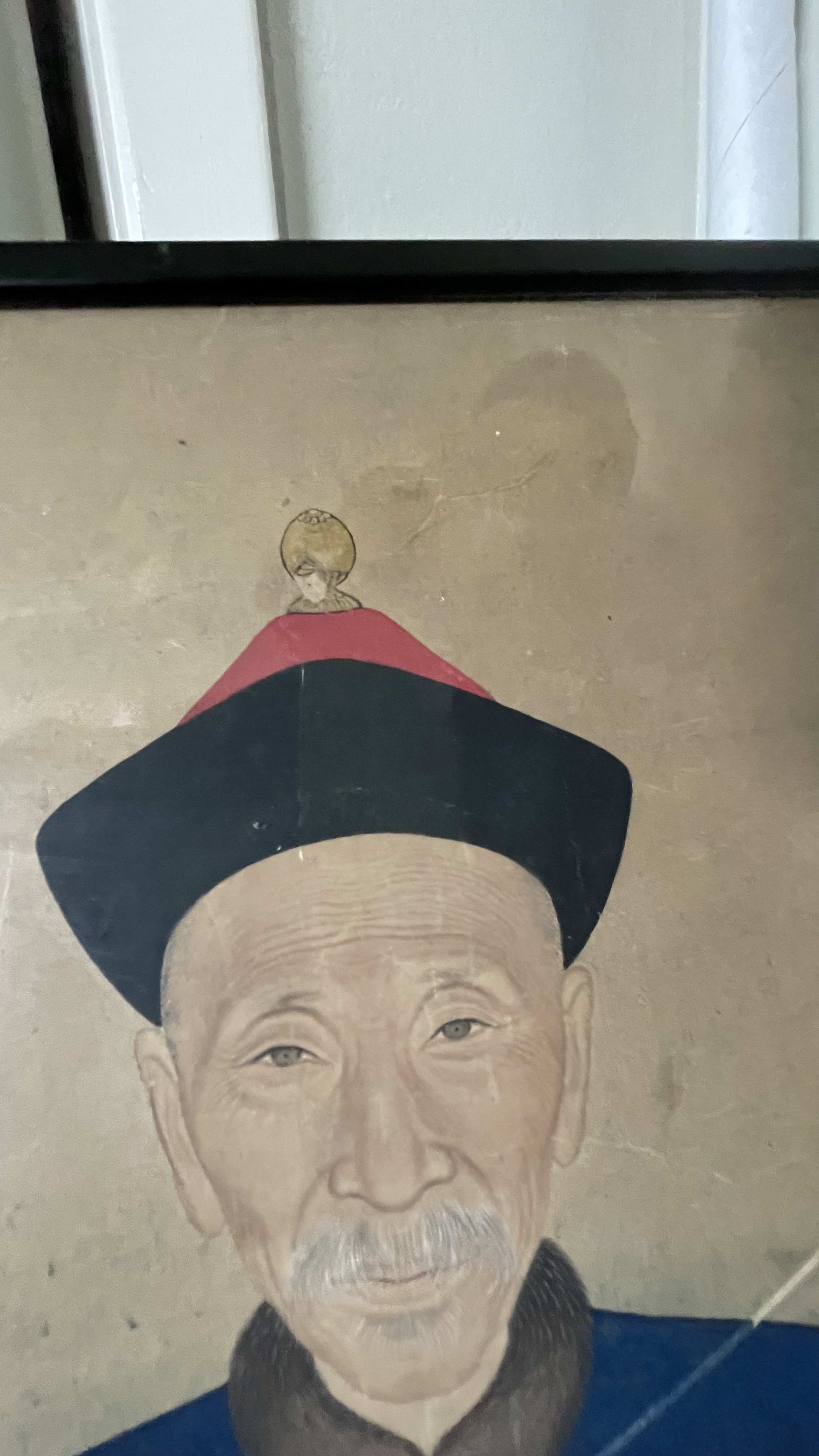 Chinese Qing Dynasty Ancestor Portrait of a Civil Official thumbnail 4