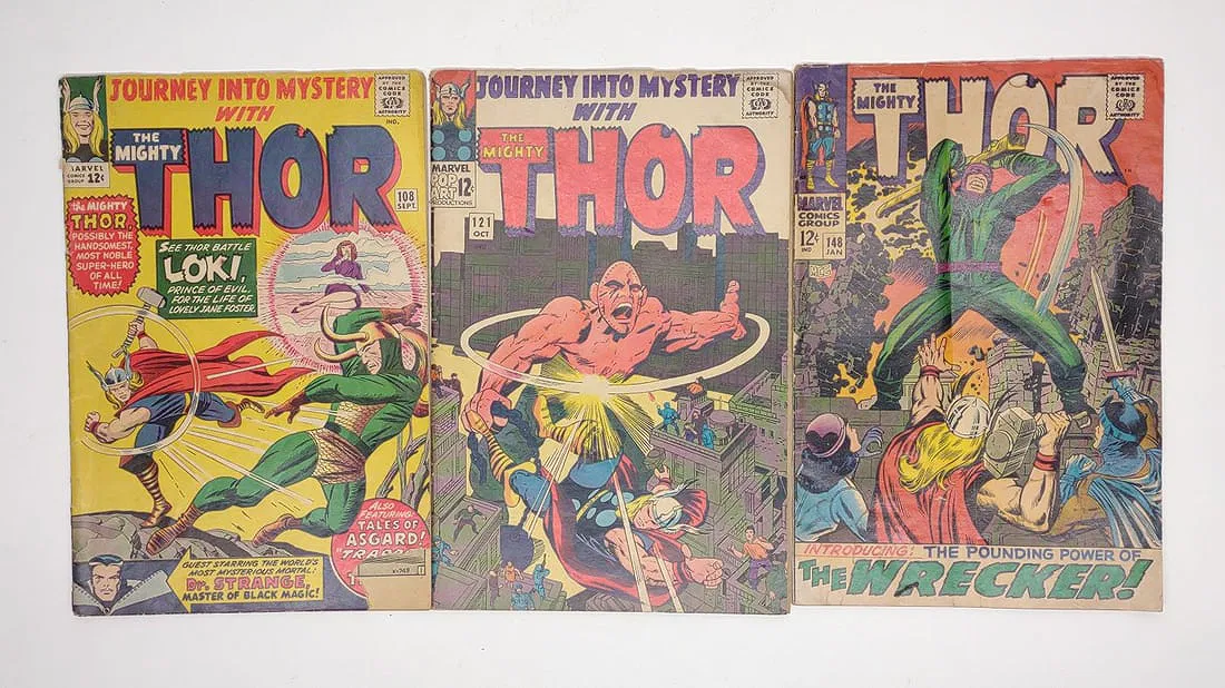 Silver Age and Bronze Age Marvel The Mighty Thor Comic Book Group
